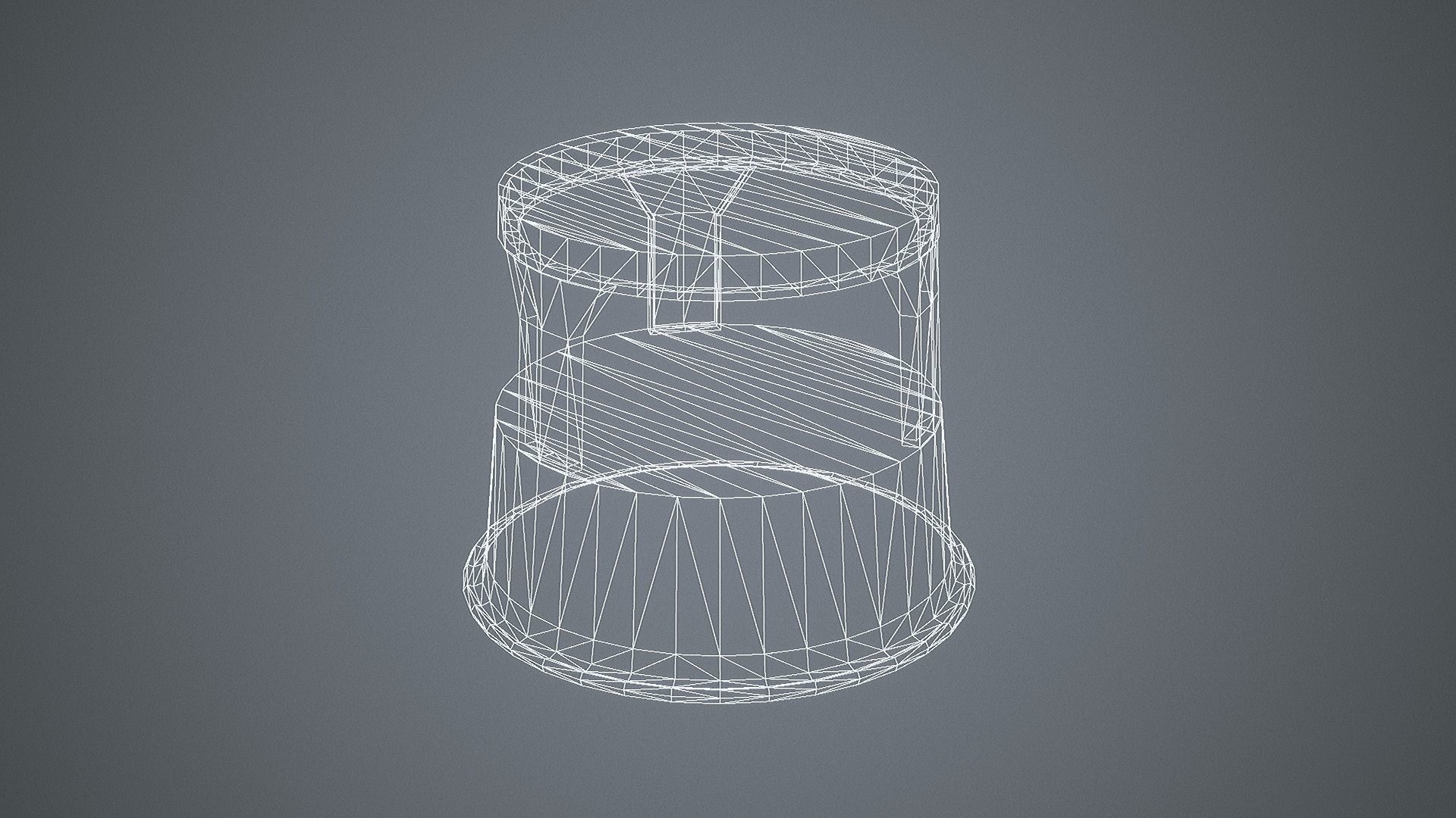 Rolling Stool Step Ladder Low-poly 3D model_23