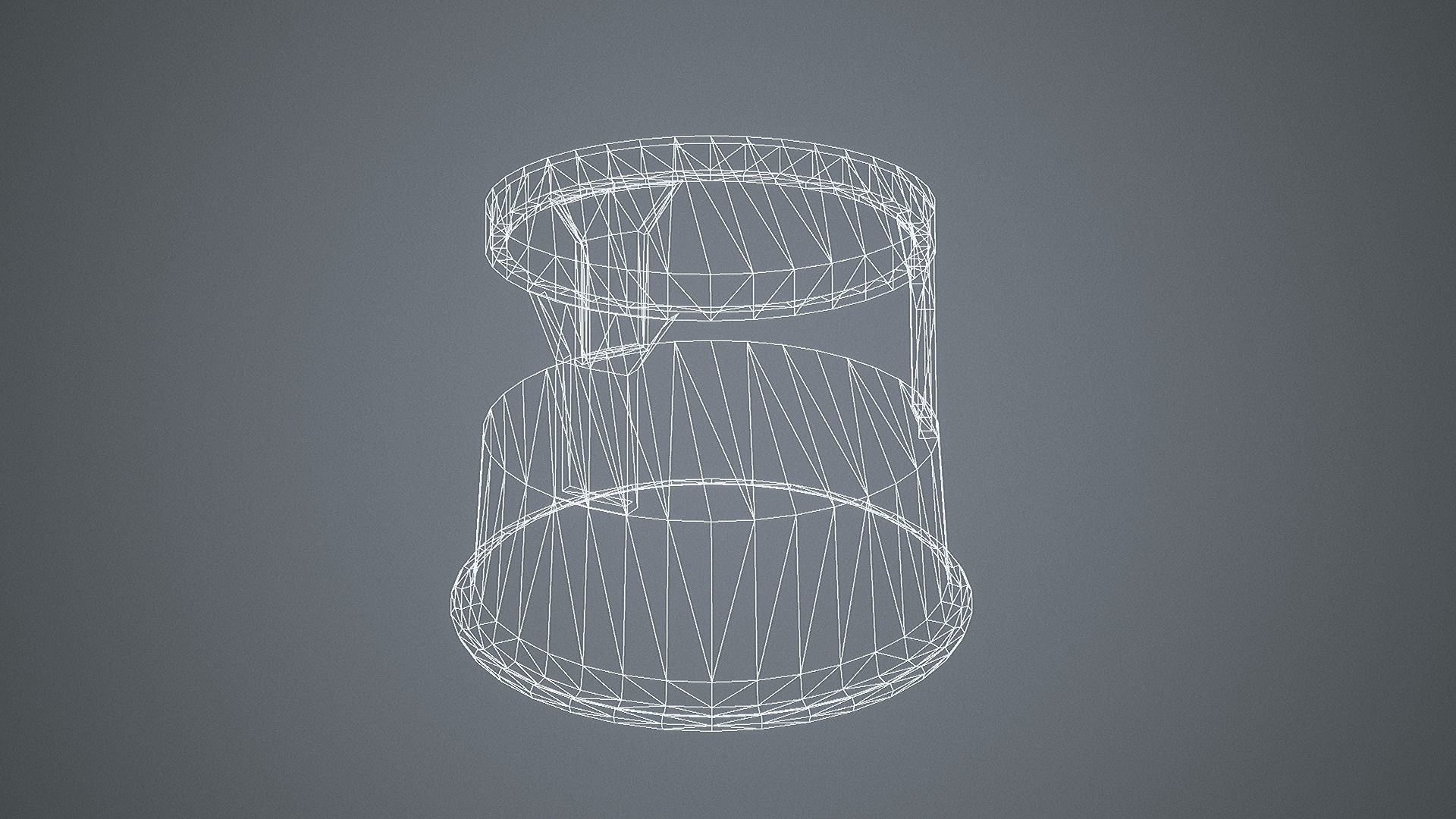 Rolling Stool Step Ladder Low-poly 3D model_17