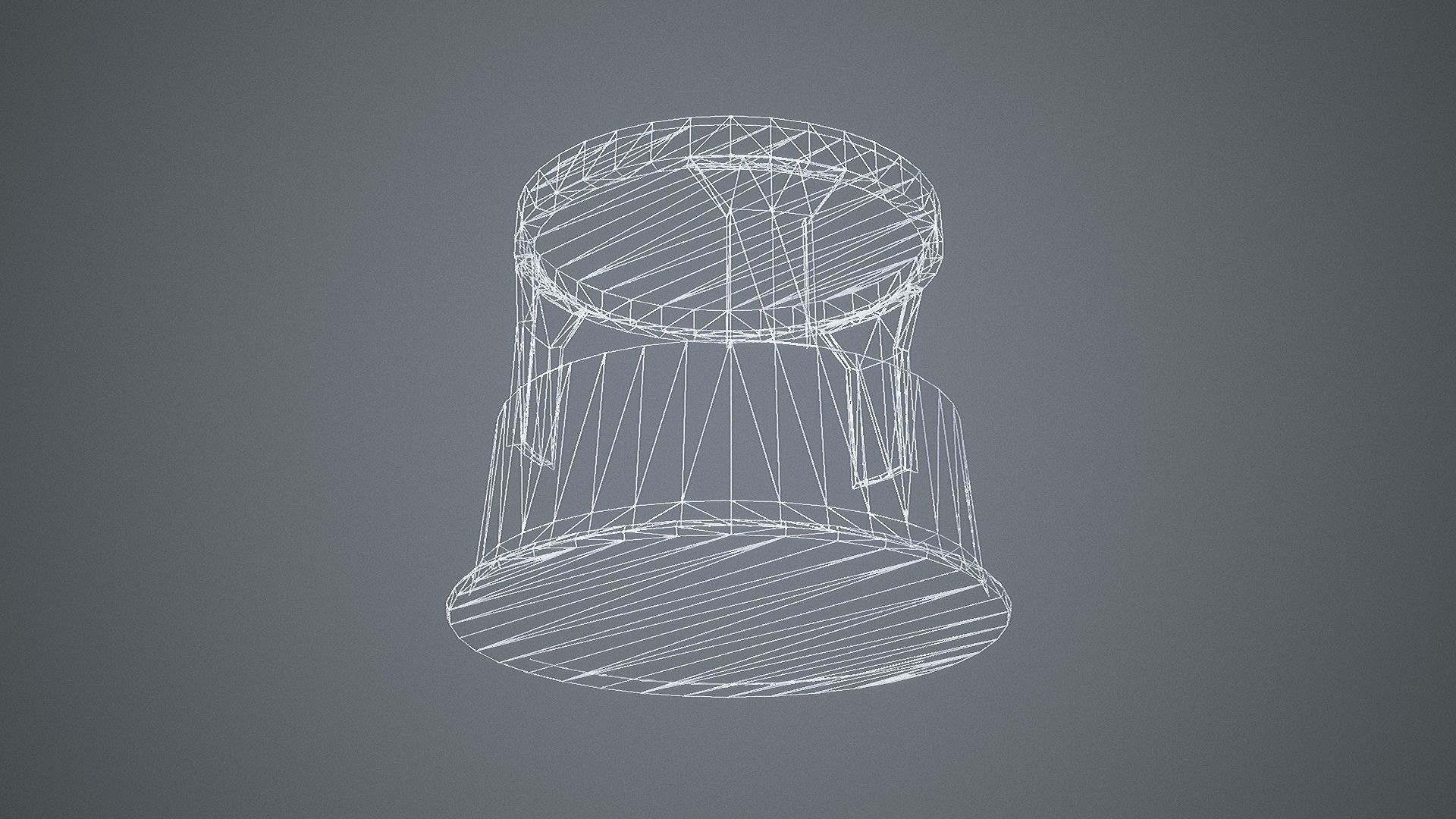 Rolling Stool Step Ladder Low-poly 3D model_28