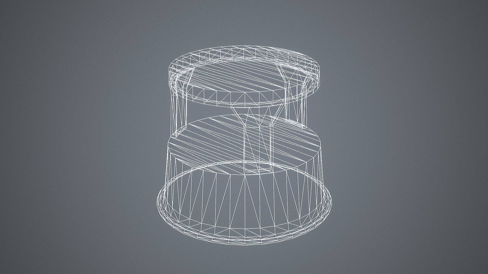 Rolling Stool Step Ladder Low-poly 3D model_21