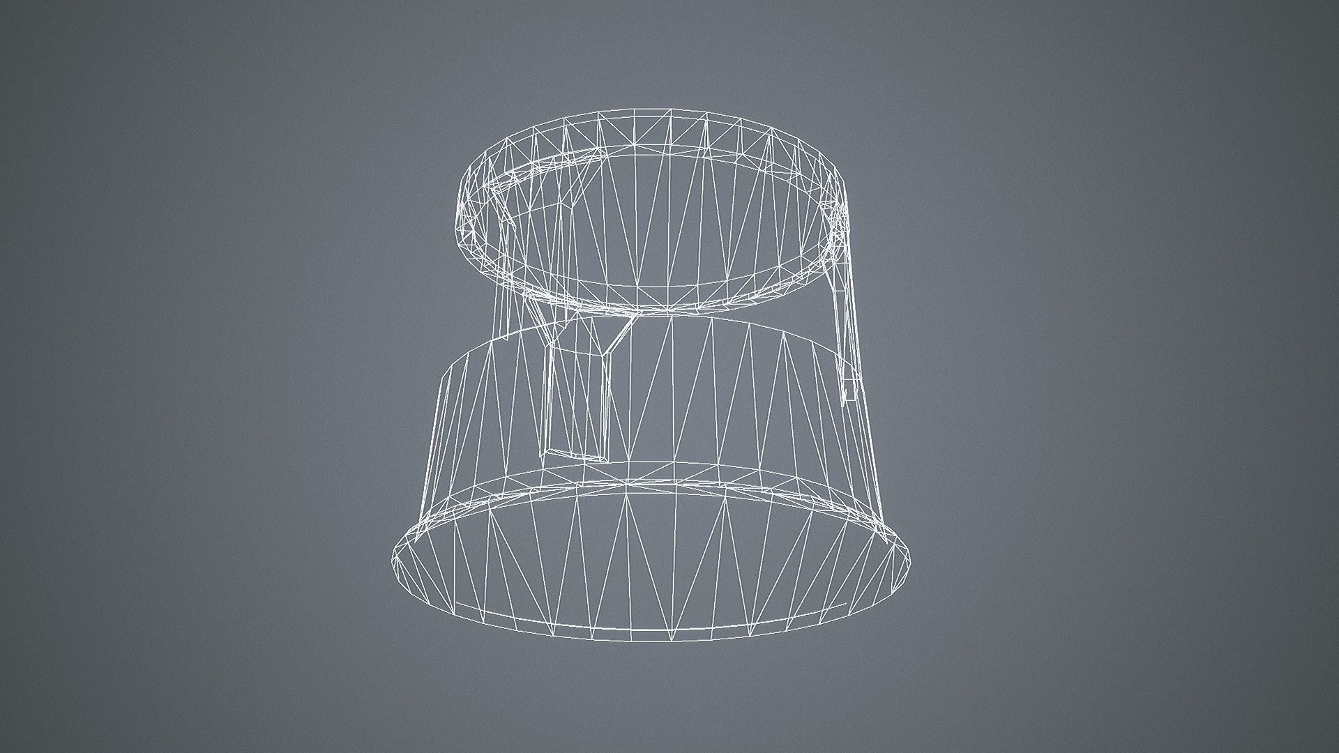 Rolling Stool Step Ladder Low-poly 3D model_29