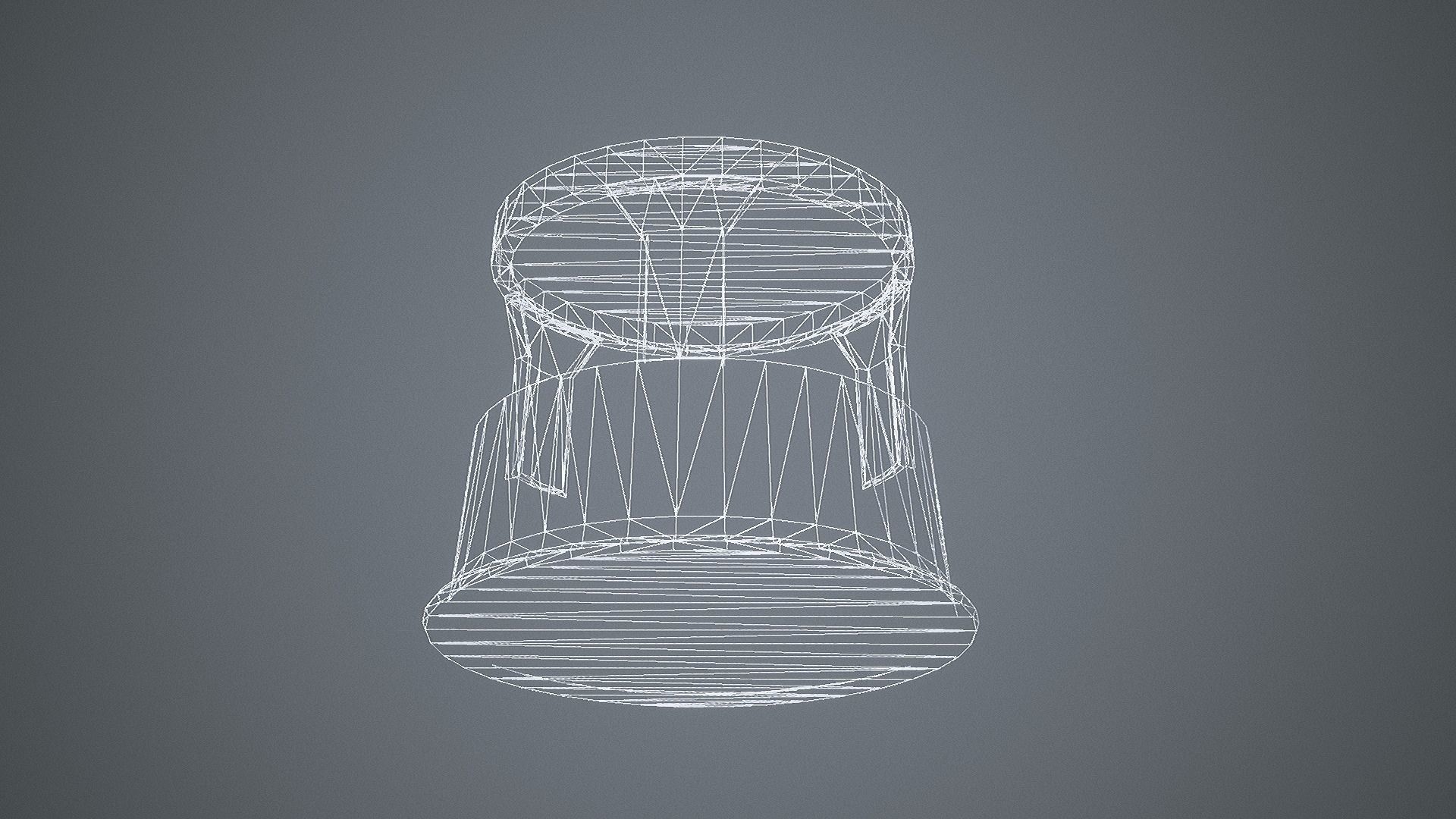 Rolling Stool Step Ladder Low-poly 3D model_31