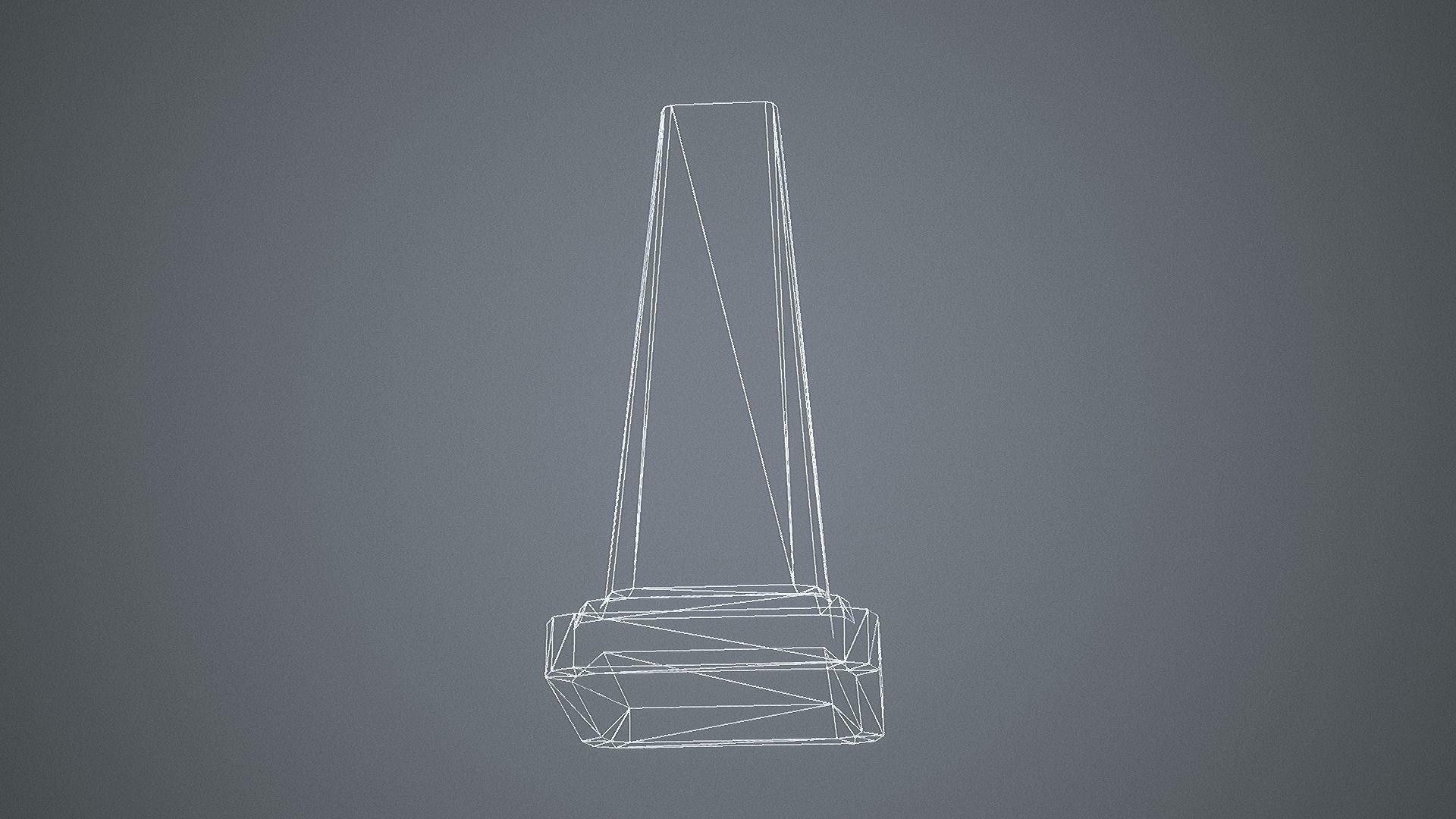 Triangular Wet Floor Sign  Low-poly 3D model_30