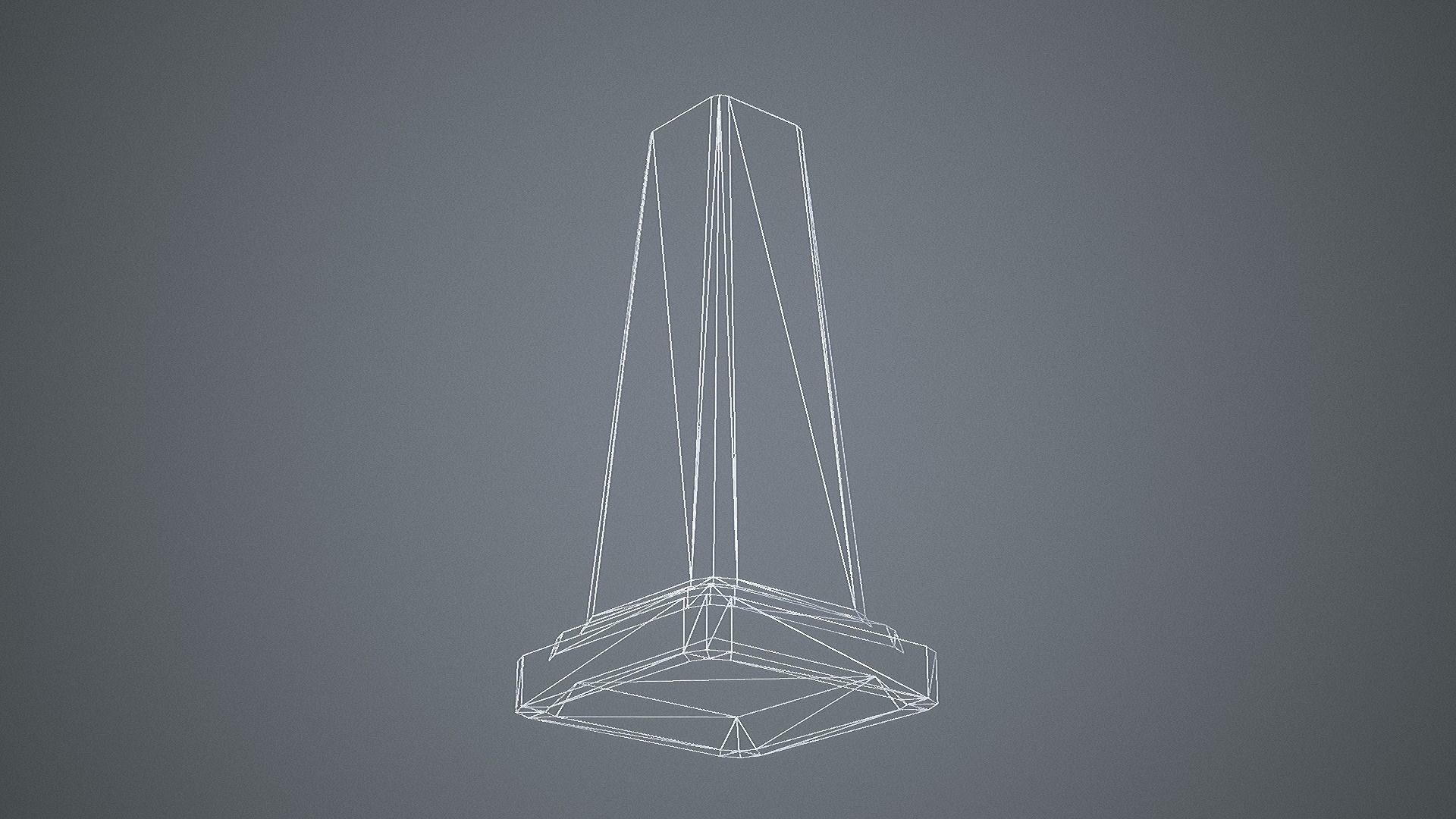 Triangular Wet Floor Sign  Low-poly 3D model_27