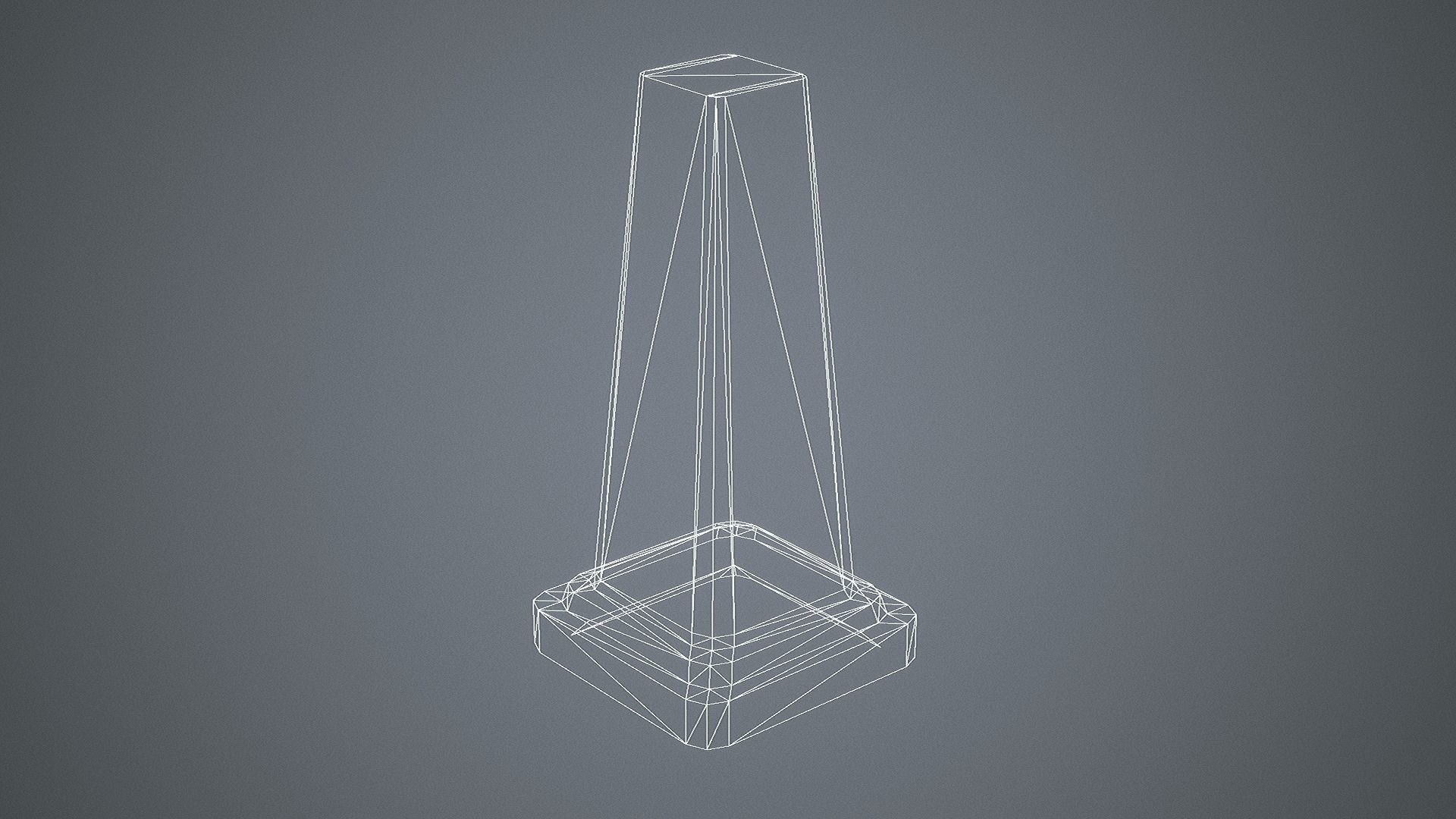 Triangular Wet Floor Sign  Low-poly 3D model_19