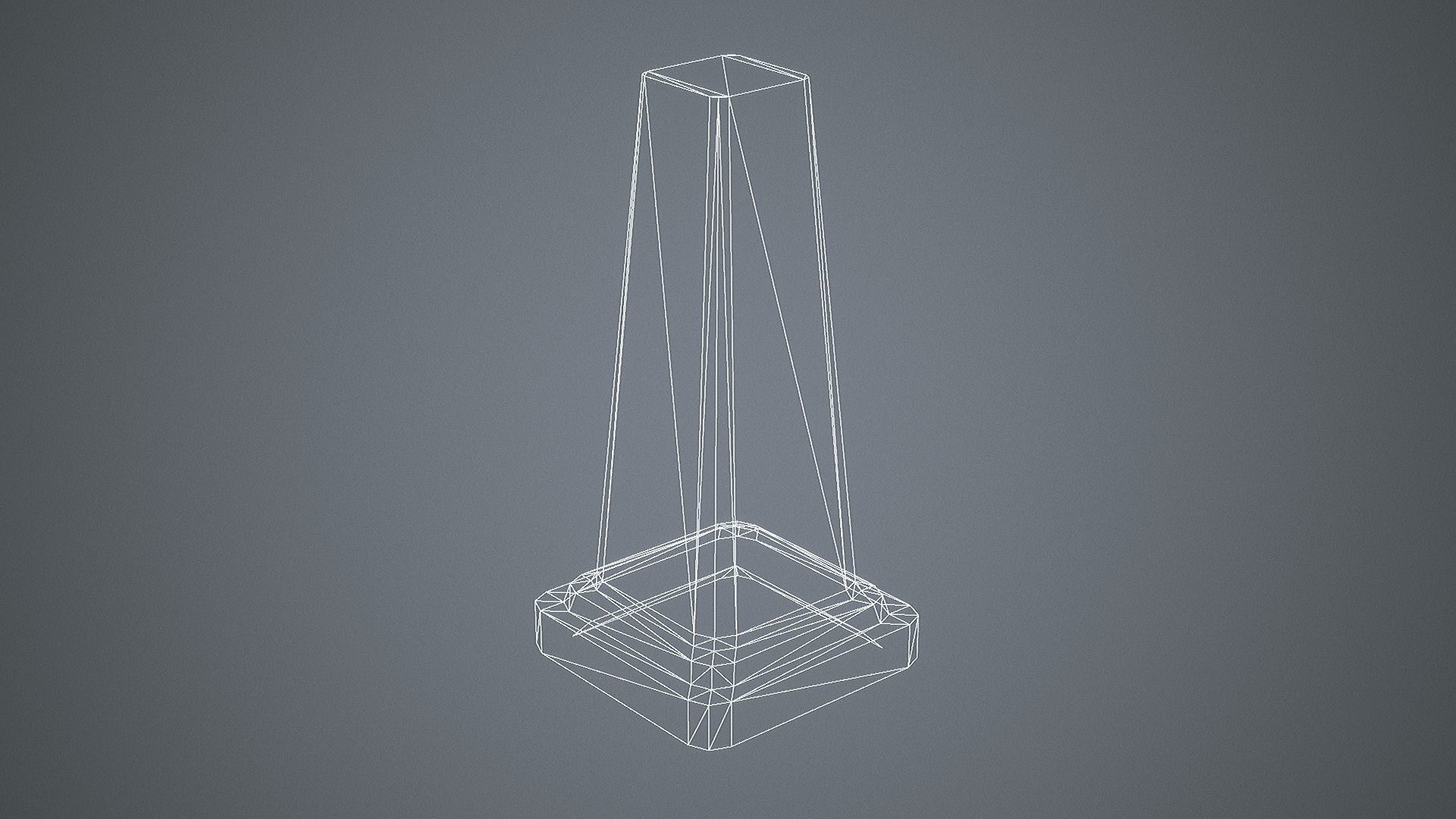 Triangular Wet Floor Sign  Low-poly 3D model_20