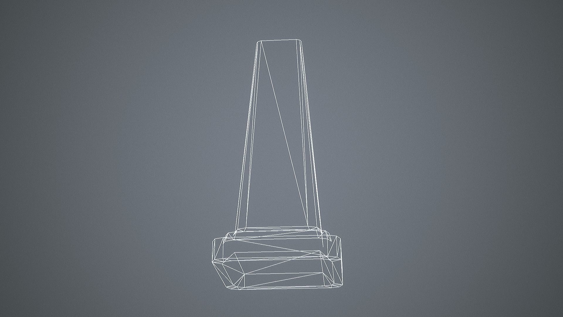 Triangular Wet Floor Sign  Low-poly 3D model_28