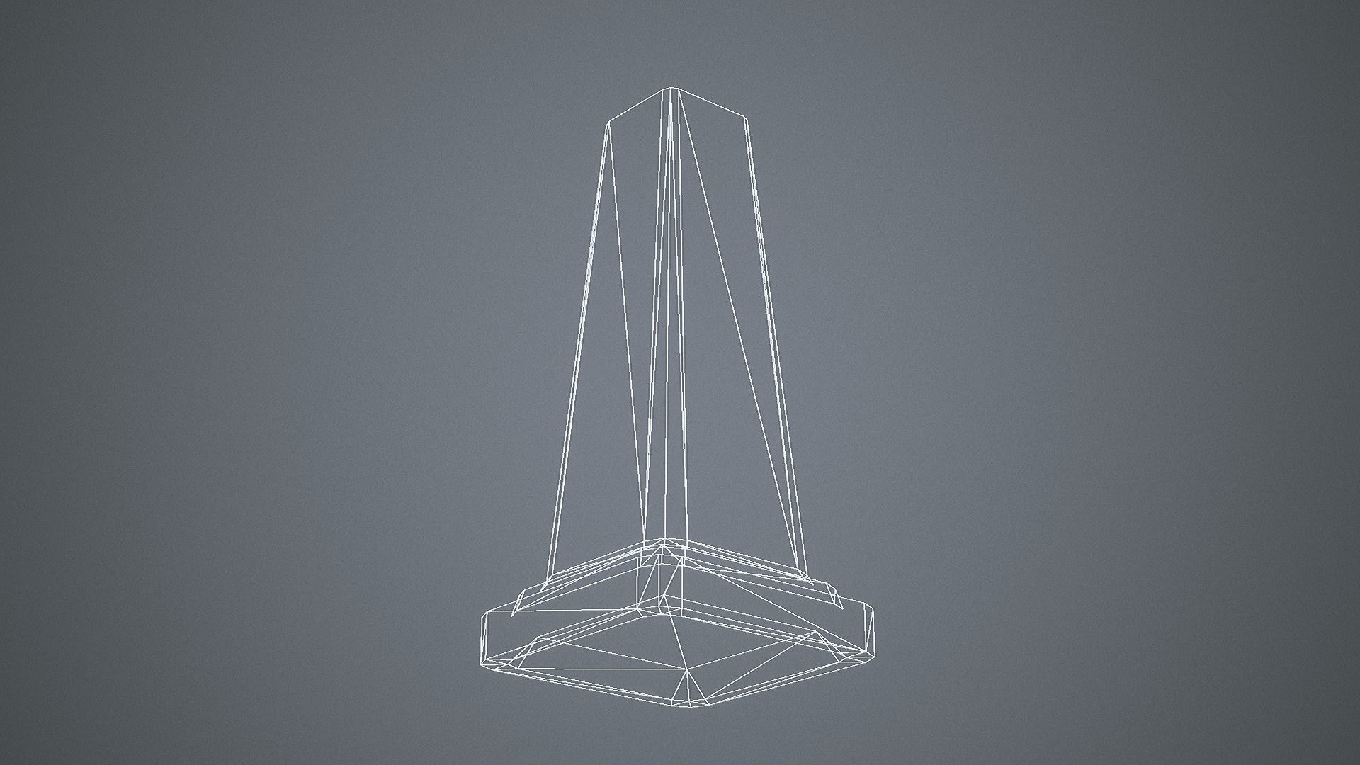 Triangular Wet Floor Sign  Low-poly 3D model_29