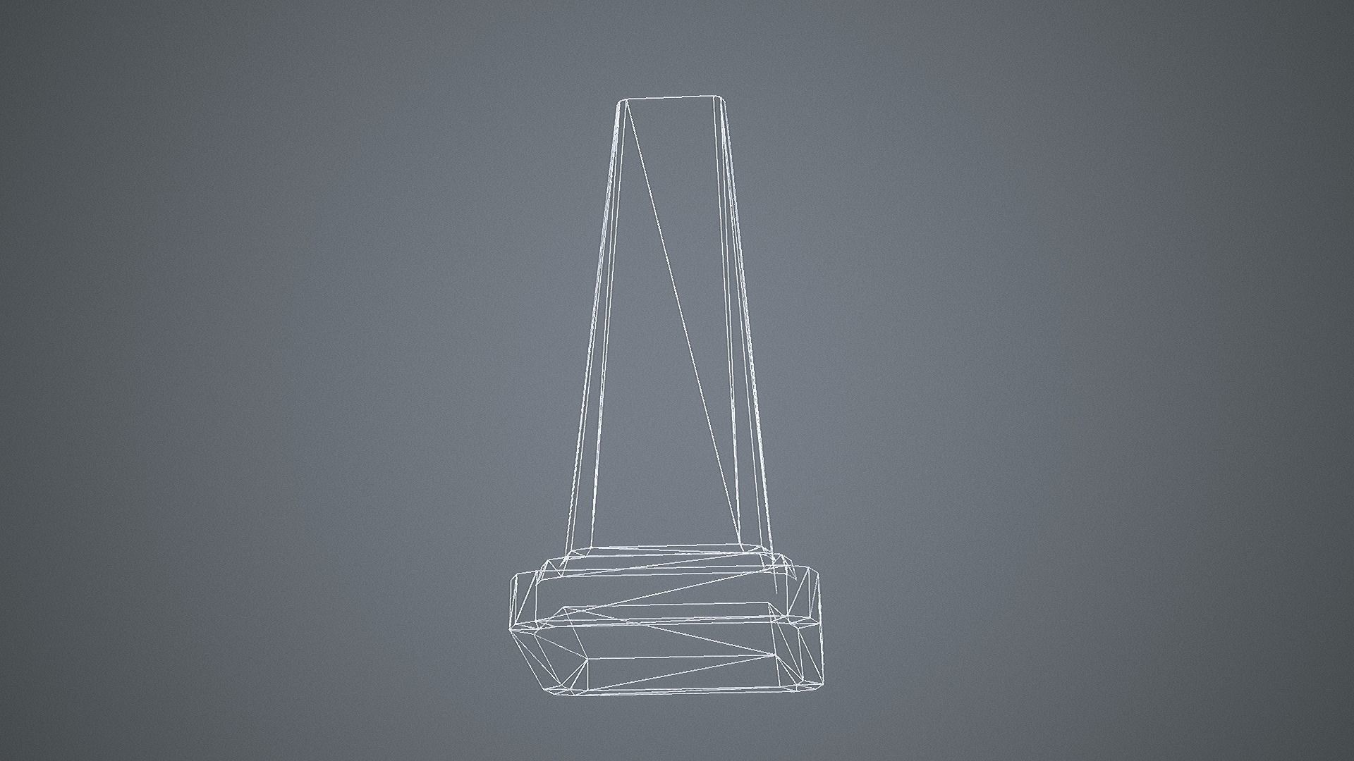 Triangular Wet Floor Sign  Low-poly 3D model_26