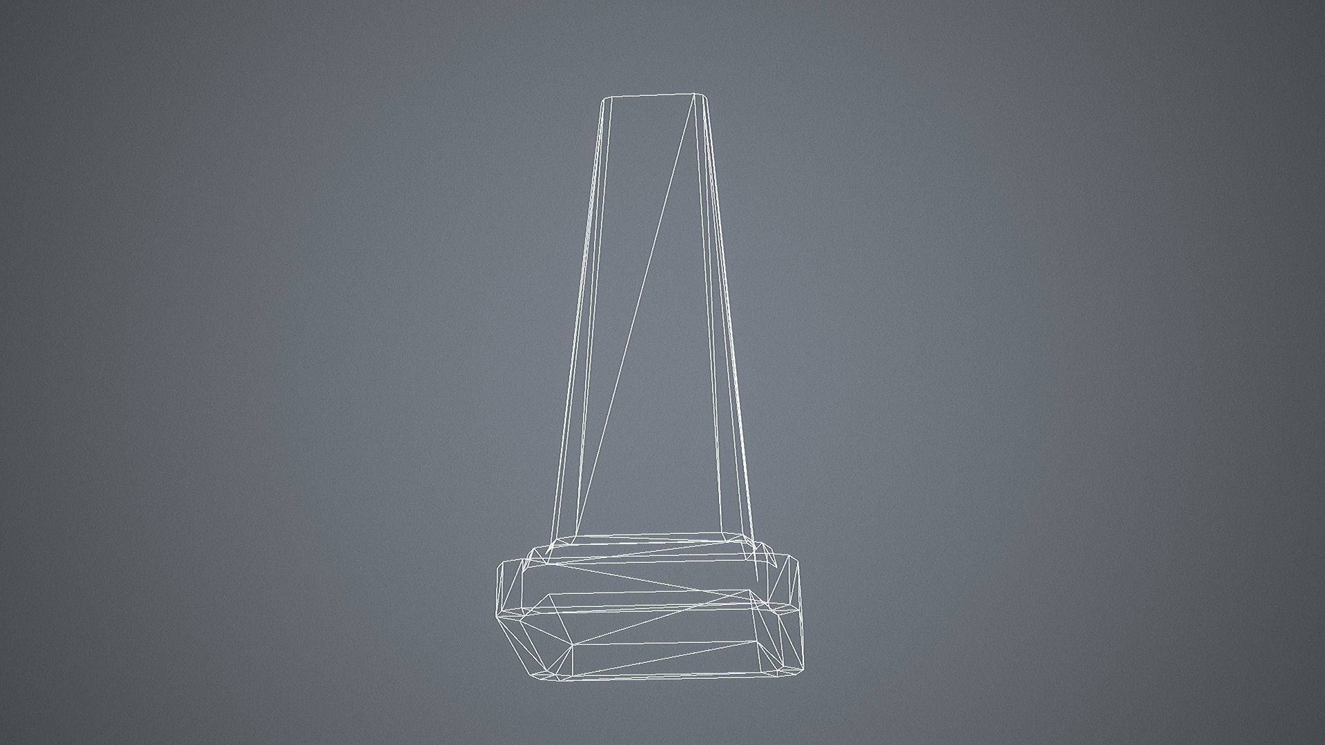 Triangular Wet Floor Sign  Low-poly 3D model_24