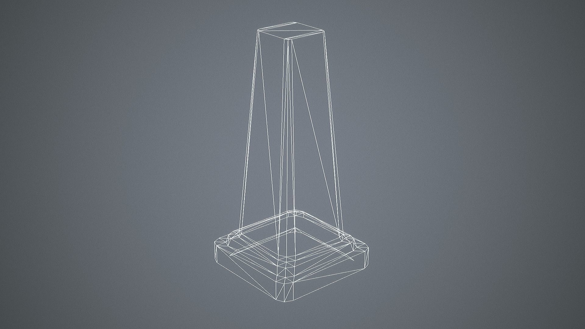 Triangular Wet Floor Sign  Low-poly 3D model_21