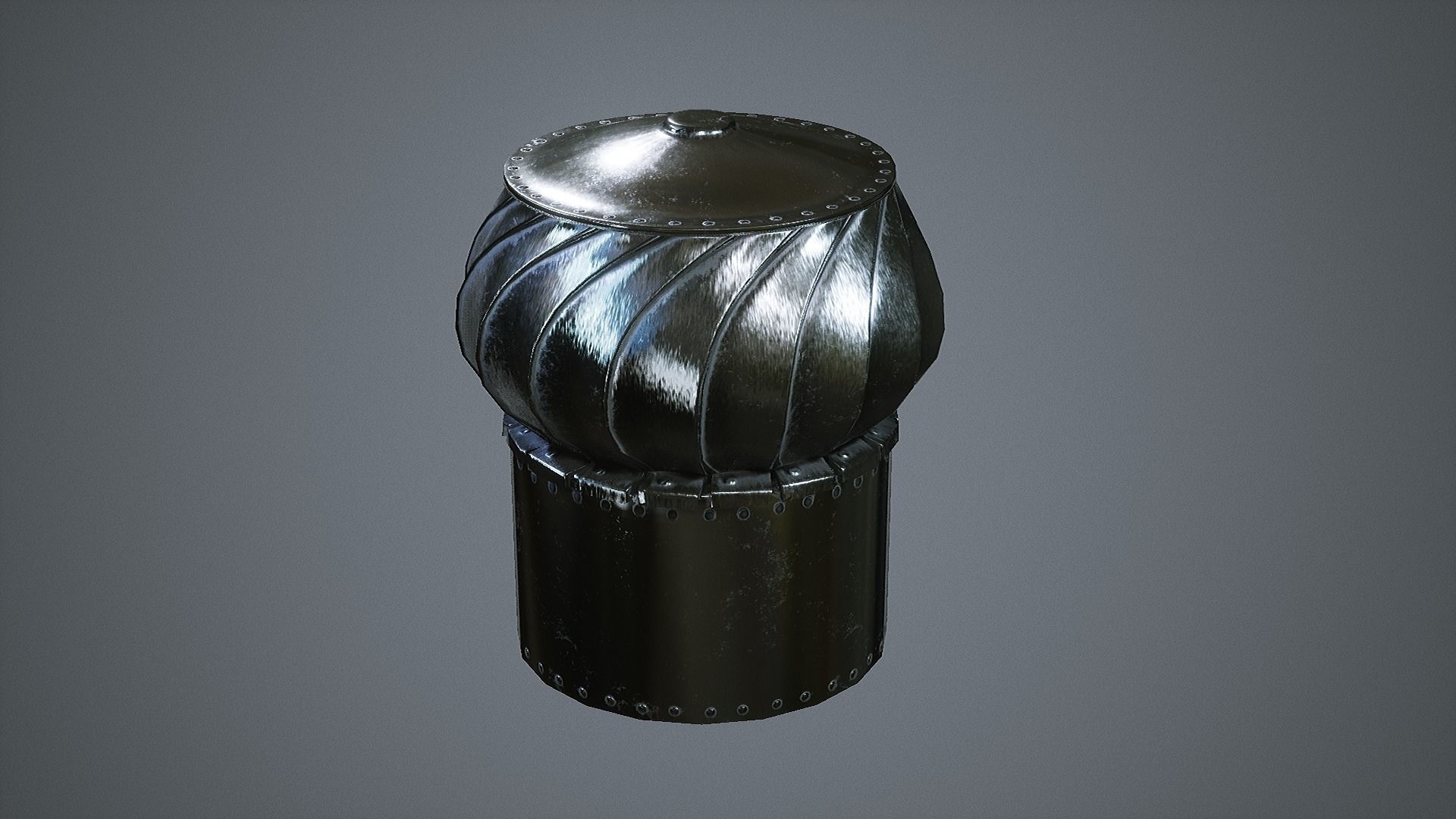 Rotating Roof Ventilation  Low-poly 3D model_2