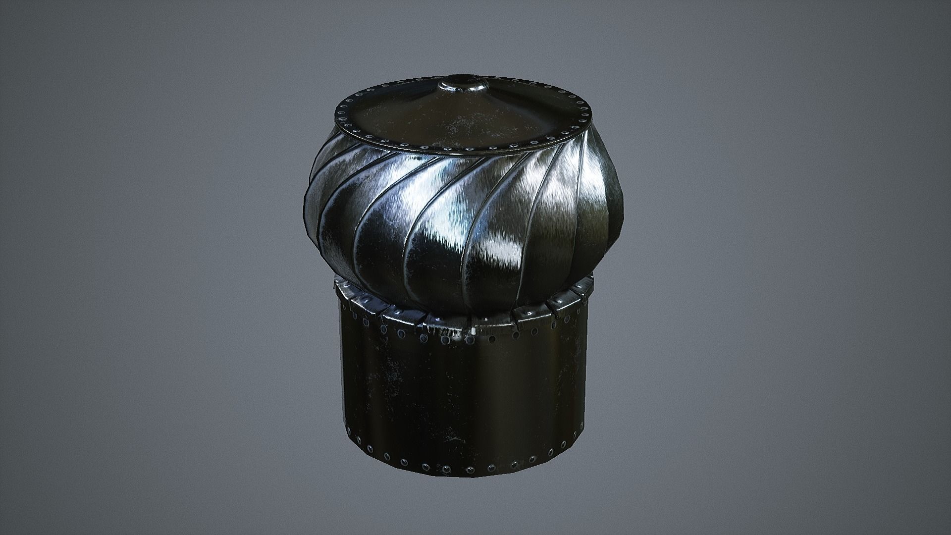 Rotating Roof Ventilation  Low-poly 3D model_6