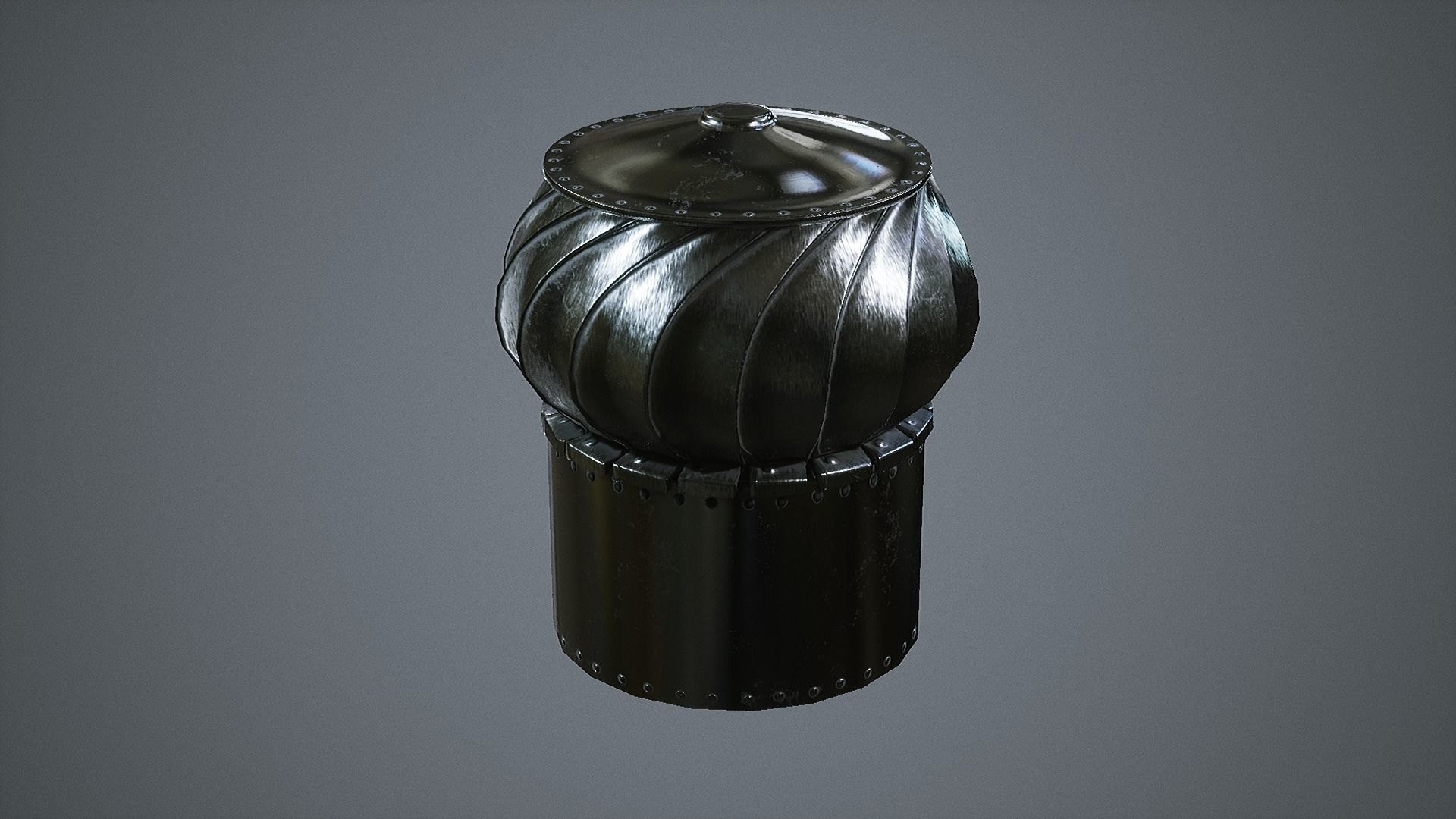 Rotating Roof Ventilation  Low-poly 3D model_4