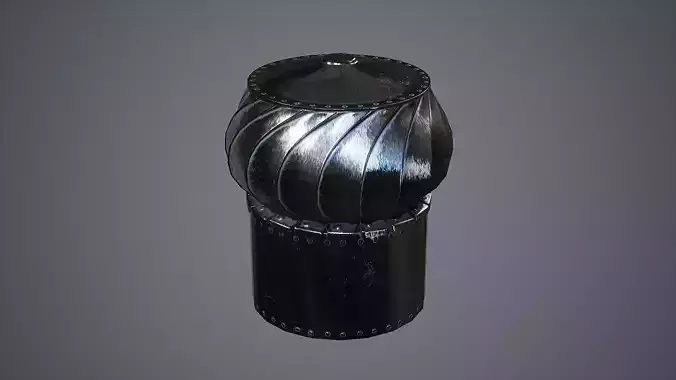 Rotating Roof Ventilation  Low-poly 3D model