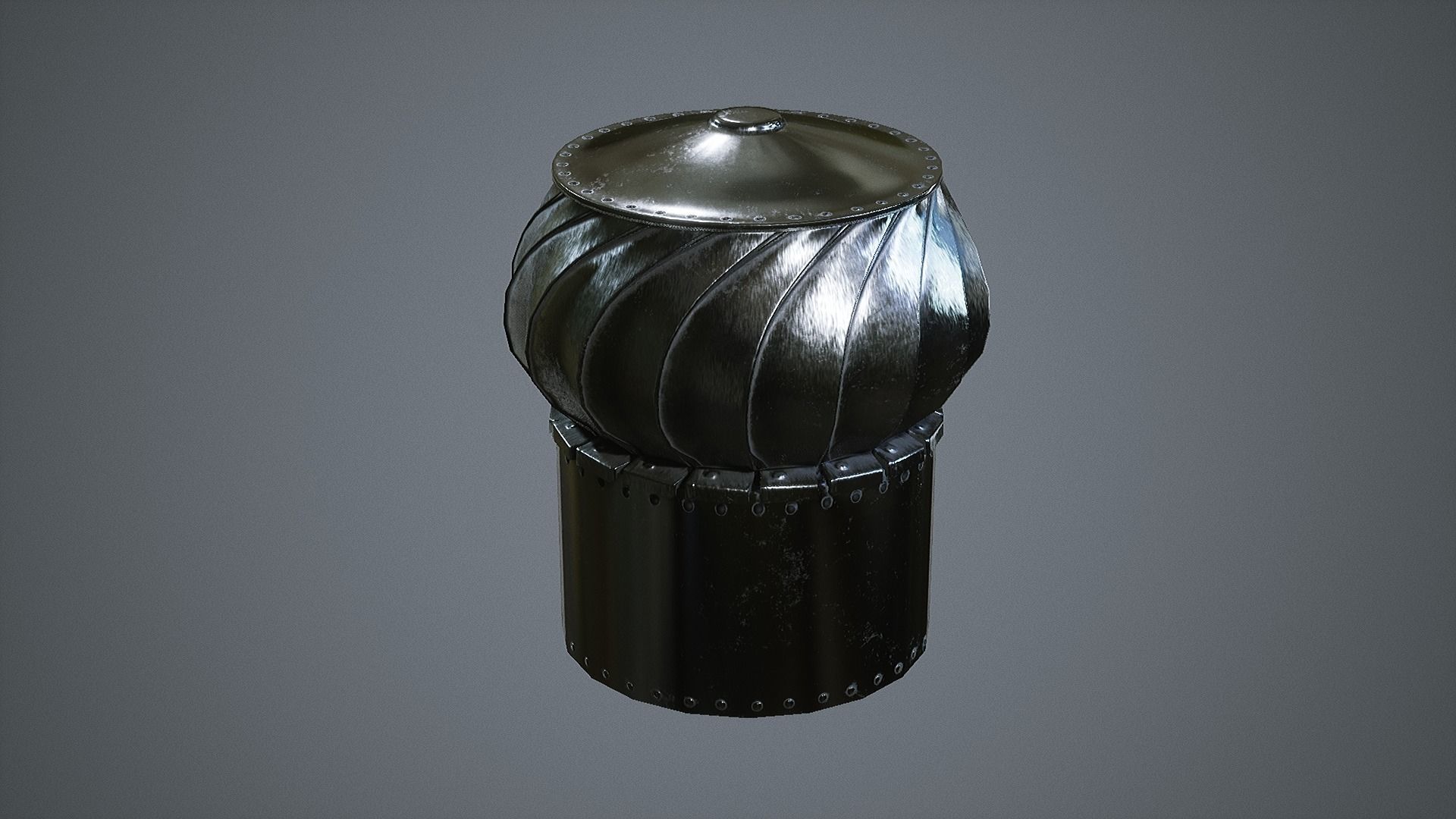 Rotating Roof Ventilation  Low-poly 3D model_1
