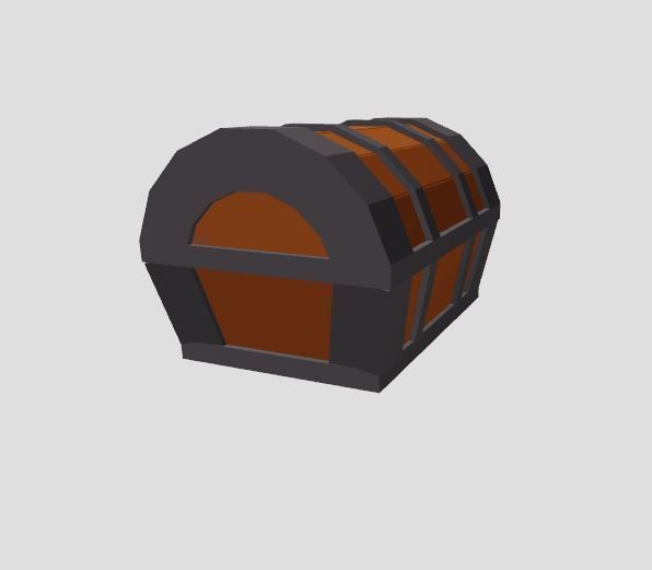 Low Poly Pirates Treasure Chest Low-poly 3D model_1