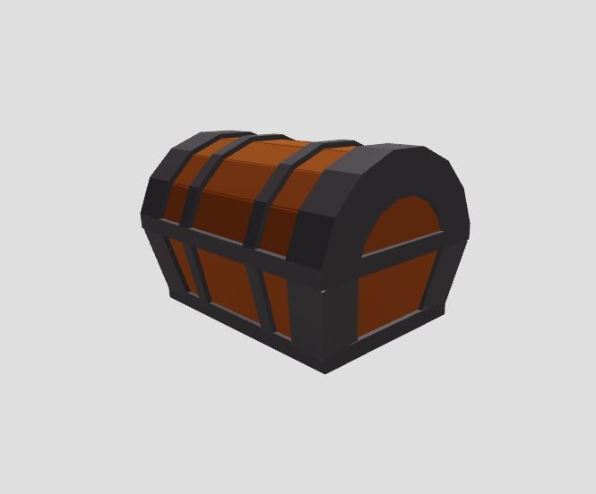Low Poly Pirates Treasure Chest Low-poly 3D model_2