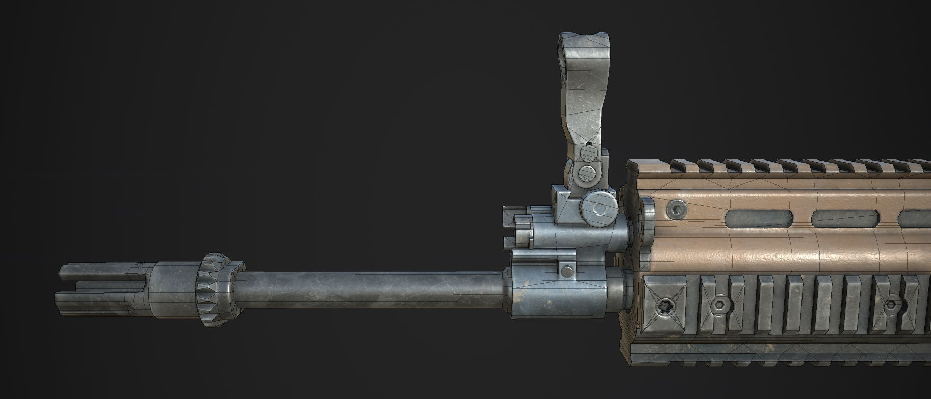 Weapon - FN SCAR-L Low-poly 3D model_30