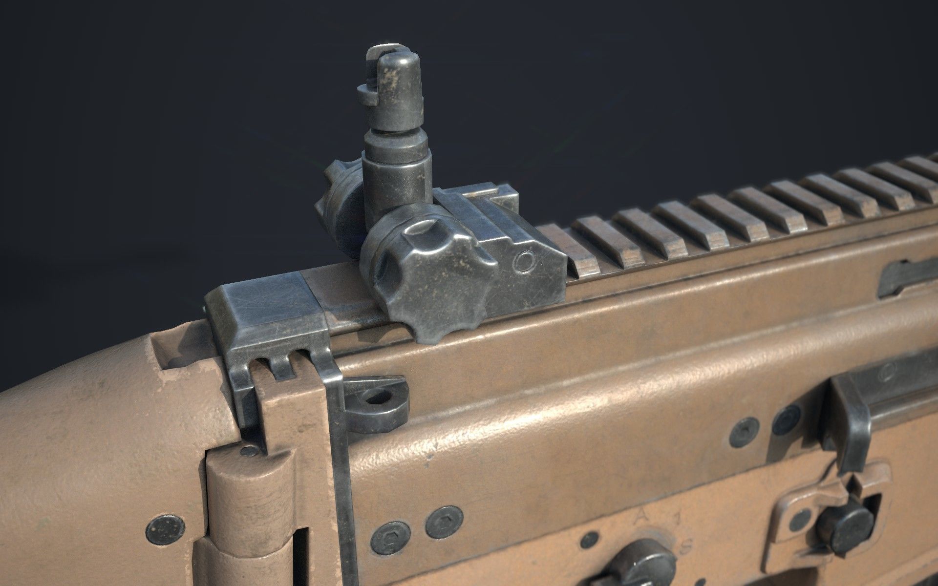 Weapon - FN SCAR-L Low-poly 3D model_10