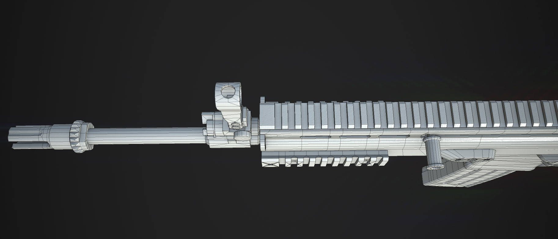 Weapon - FN SCAR-L Low-poly 3D model_36