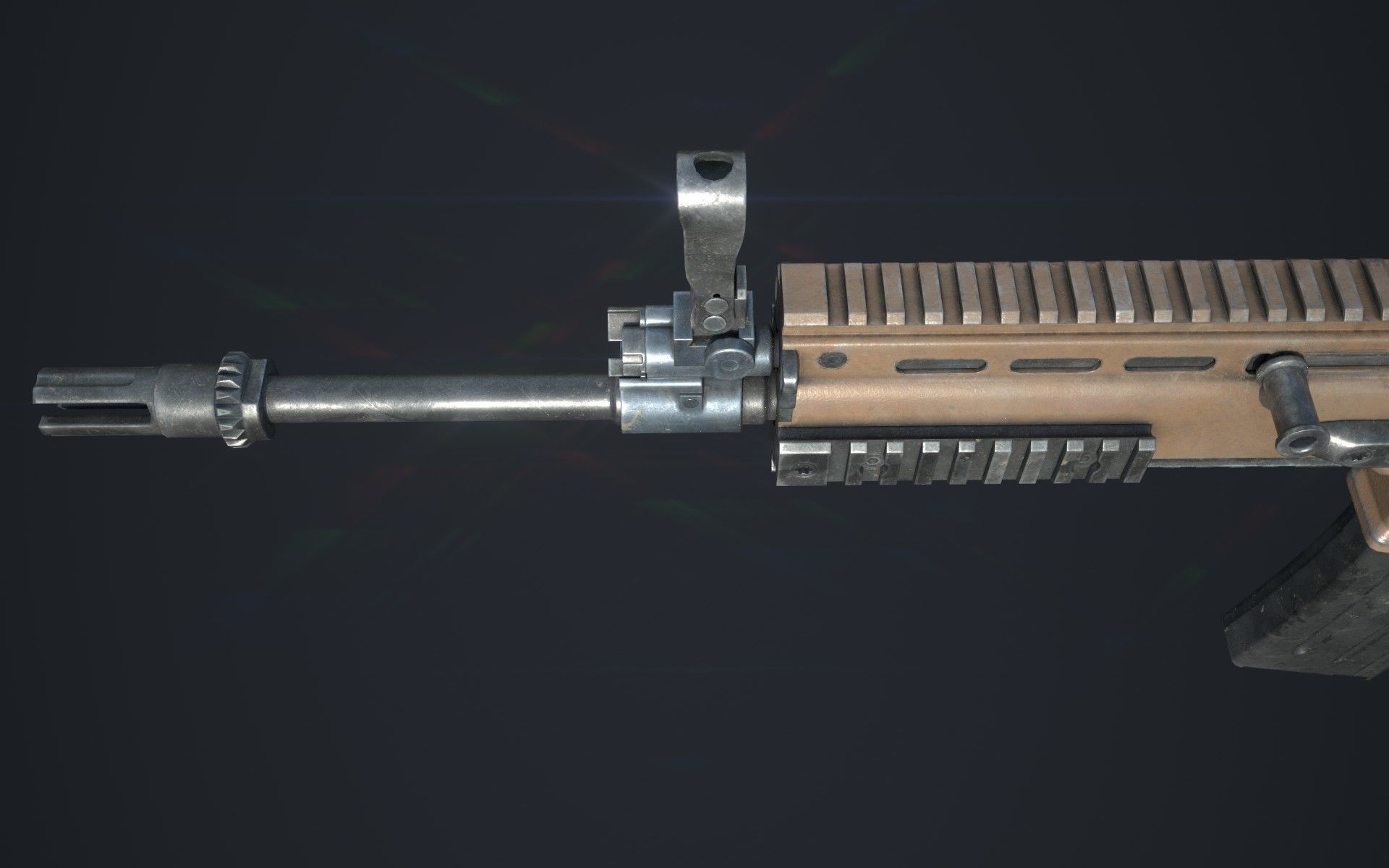 Weapon - FN SCAR-L Low-poly 3D model_23