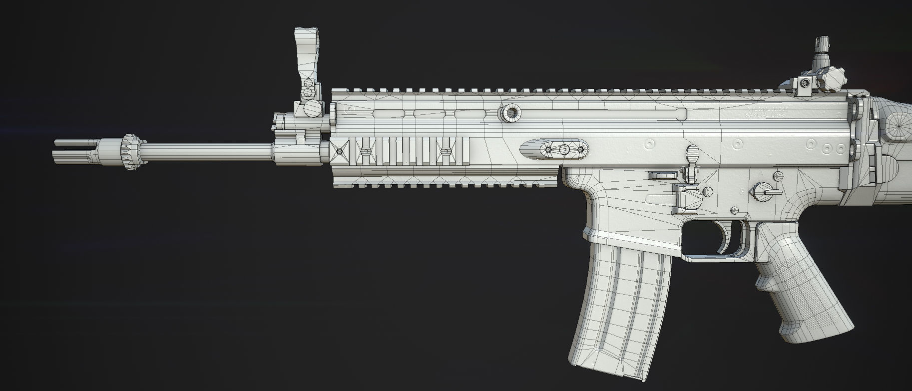 Weapon - FN SCAR-L Low-poly 3D model_32