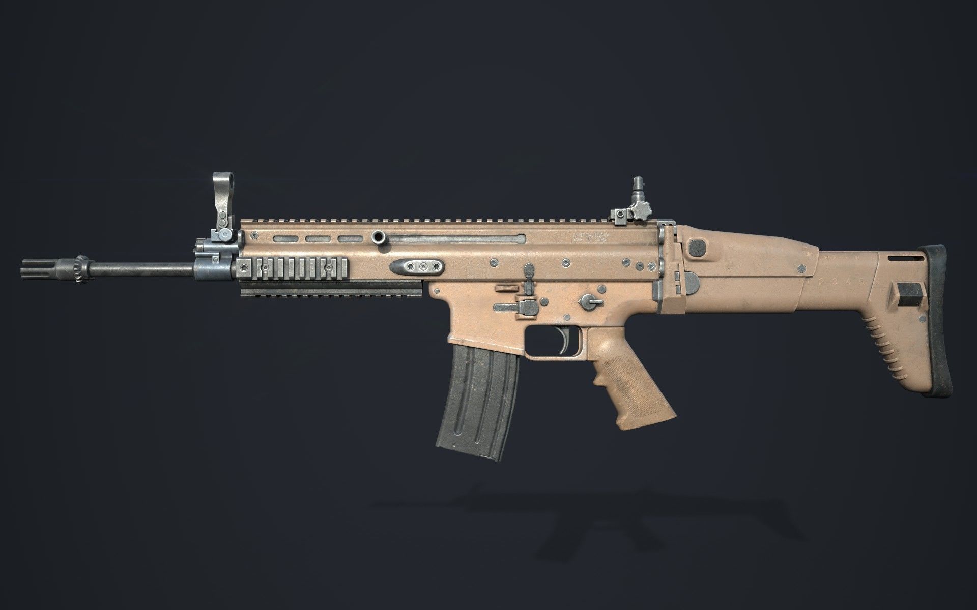 Weapon - FN SCAR-L Low-poly 3D model_18