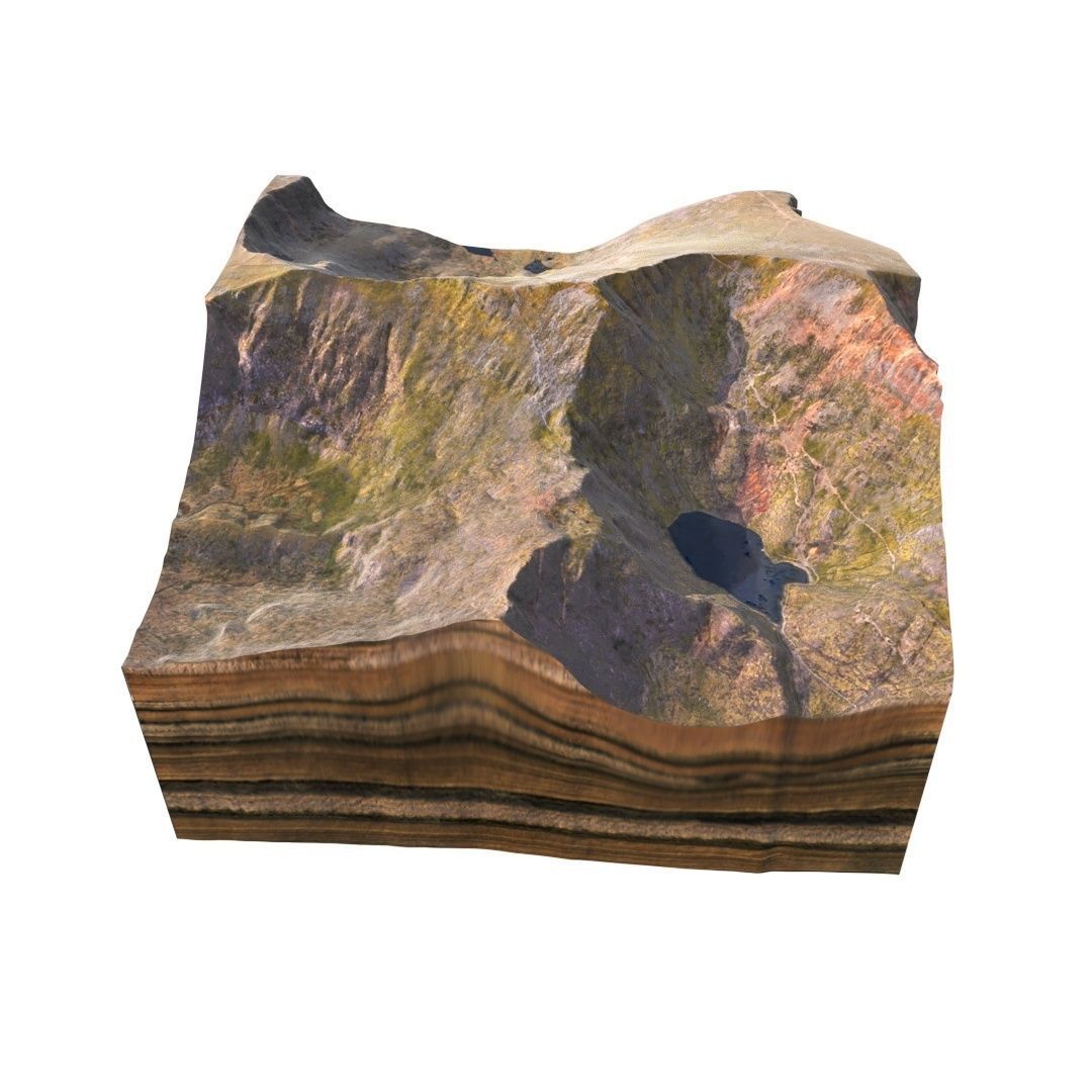 Mount Snowdon Peak - Low and High Poly Versions Low-poly 3D model_16