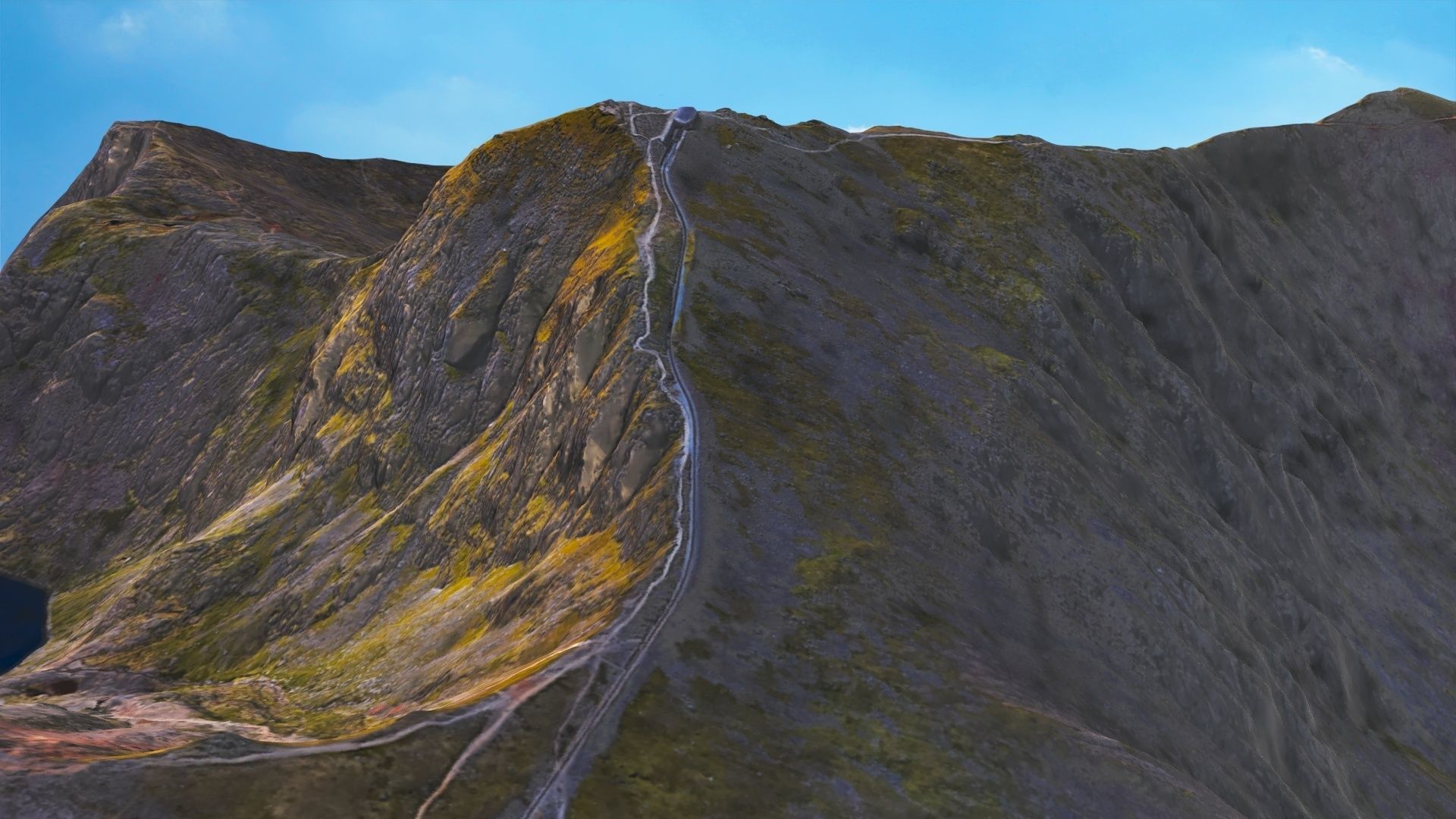 Mount Snowdon Peak - Low and High Poly Versions Low-poly 3D model_5