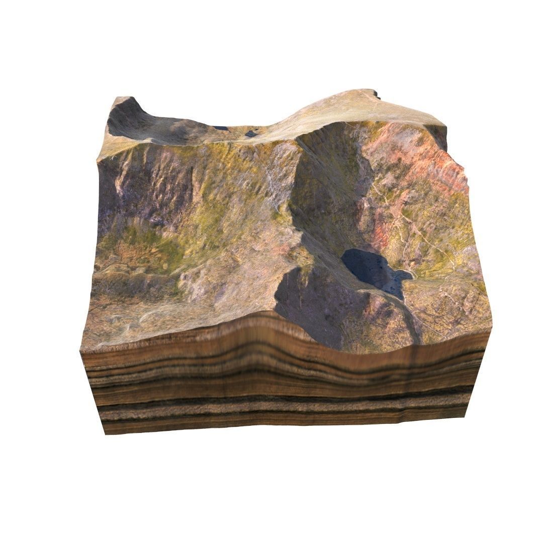 Mount Snowdon Peak - Low and High Poly Versions Low-poly 3D model_23