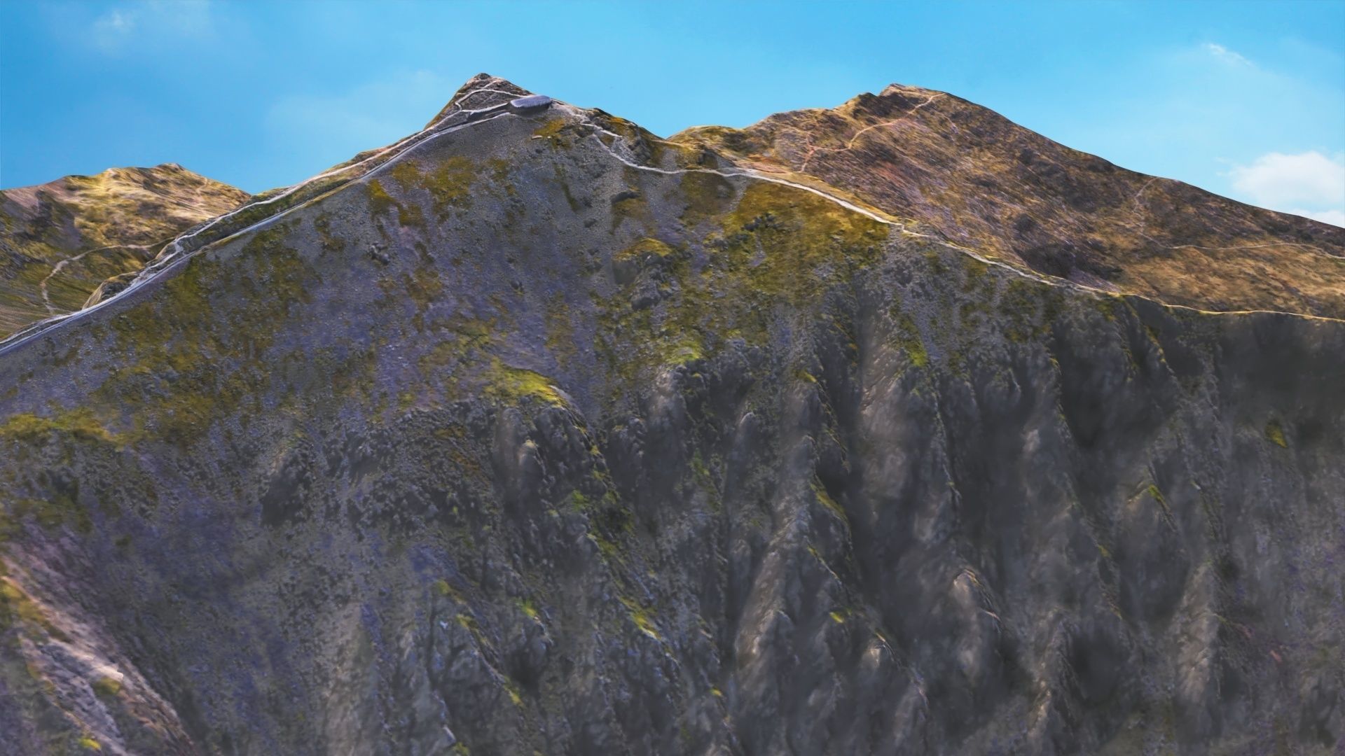 Mount Snowdon Peak - Low and High Poly Versions Low-poly 3D model_7