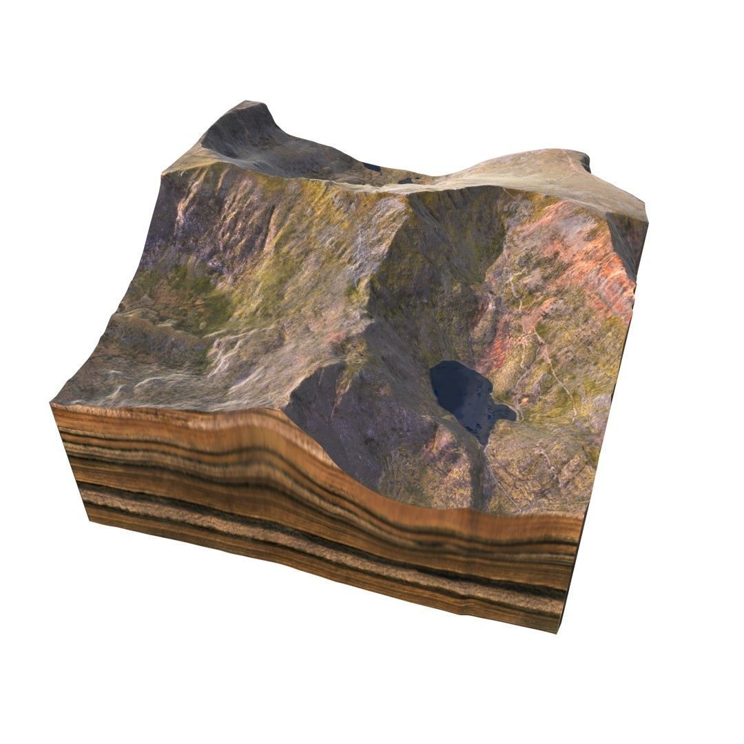 Mount Snowdon Peak - Low and High Poly Versions Low-poly 3D model_17