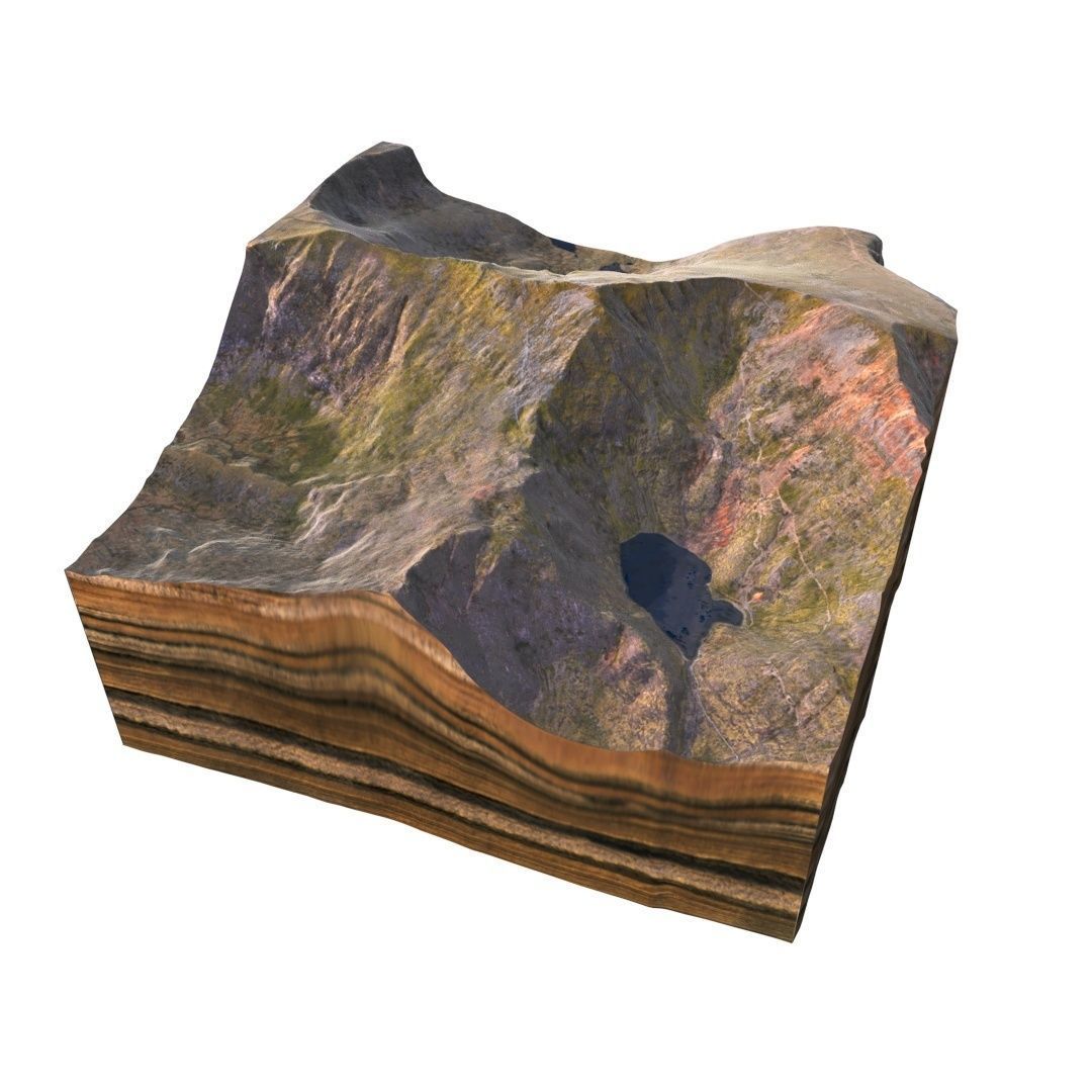 Mount Snowdon Peak - Low and High Poly Versions Low-poly 3D model_9