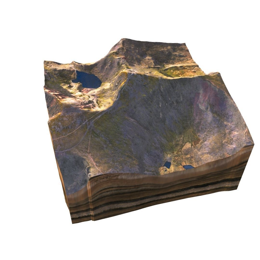 Mount Snowdon Peak - Low and High Poly Versions Low-poly 3D model_20