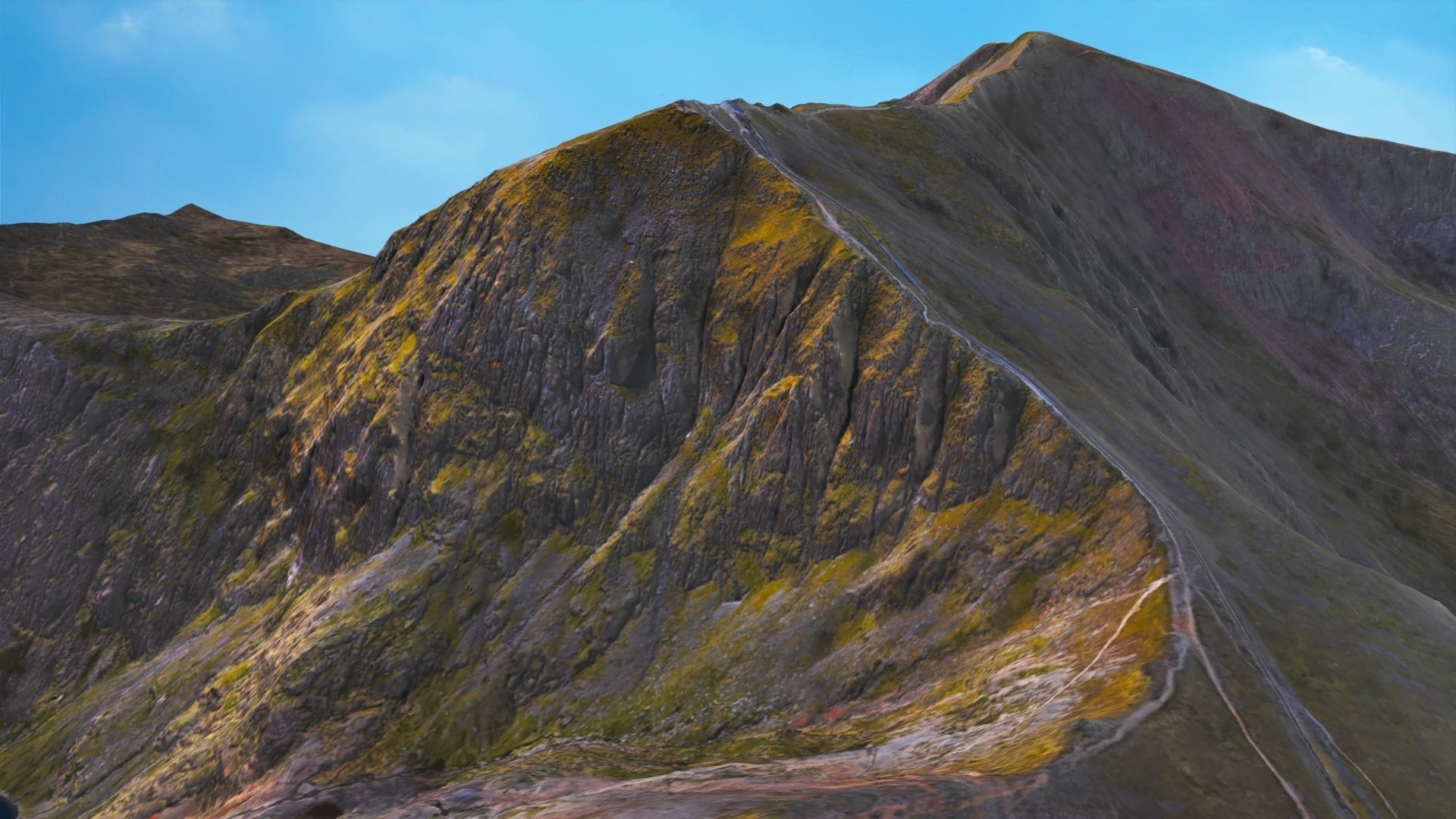 Mount Snowdon Peak - Low and High Poly Versions Low-poly 3D model_4