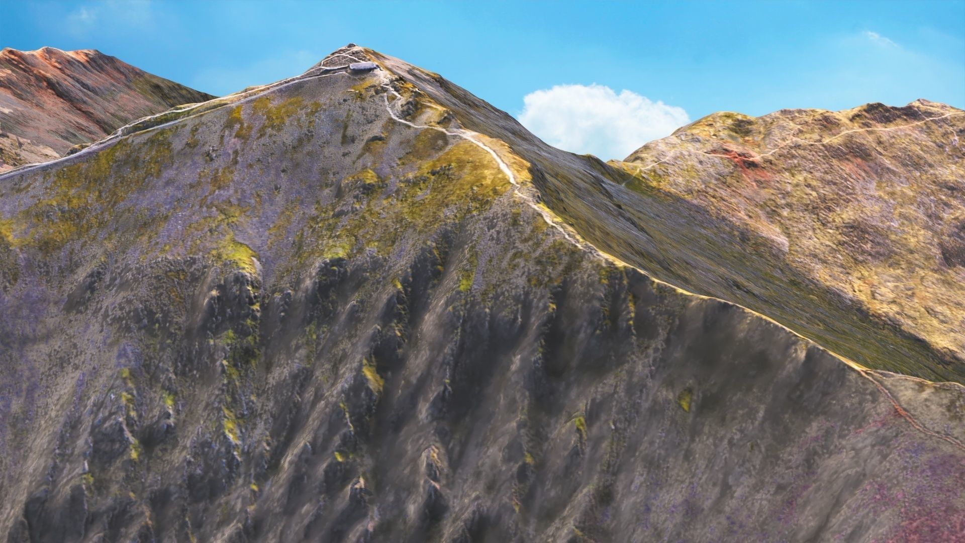 Mount Snowdon Peak - Low and High Poly Versions Low-poly 3D model_8