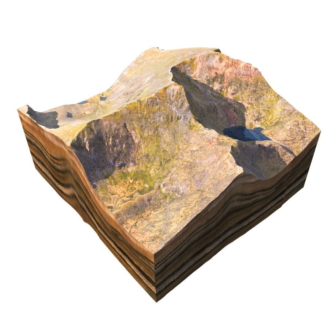 Mount Snowdon Peak - Low and High Poly Versions Low-poly 3D model_22