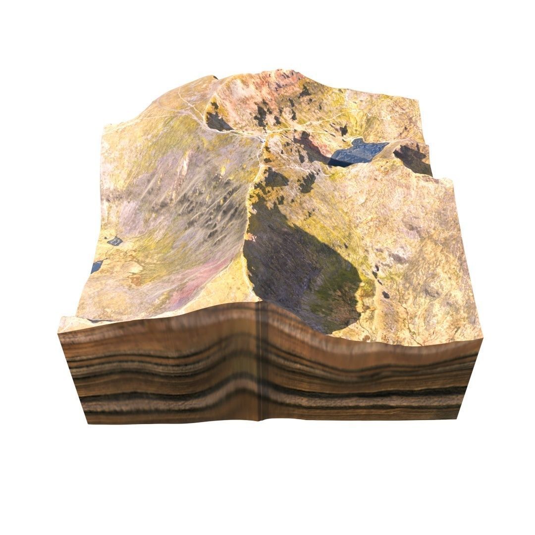 Mount Snowdon Peak - Low and High Poly Versions Low-poly 3D model_14