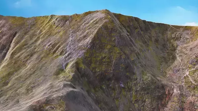 Mount Snowdon Peak - Low and High Poly Versions Low-poly 3D model