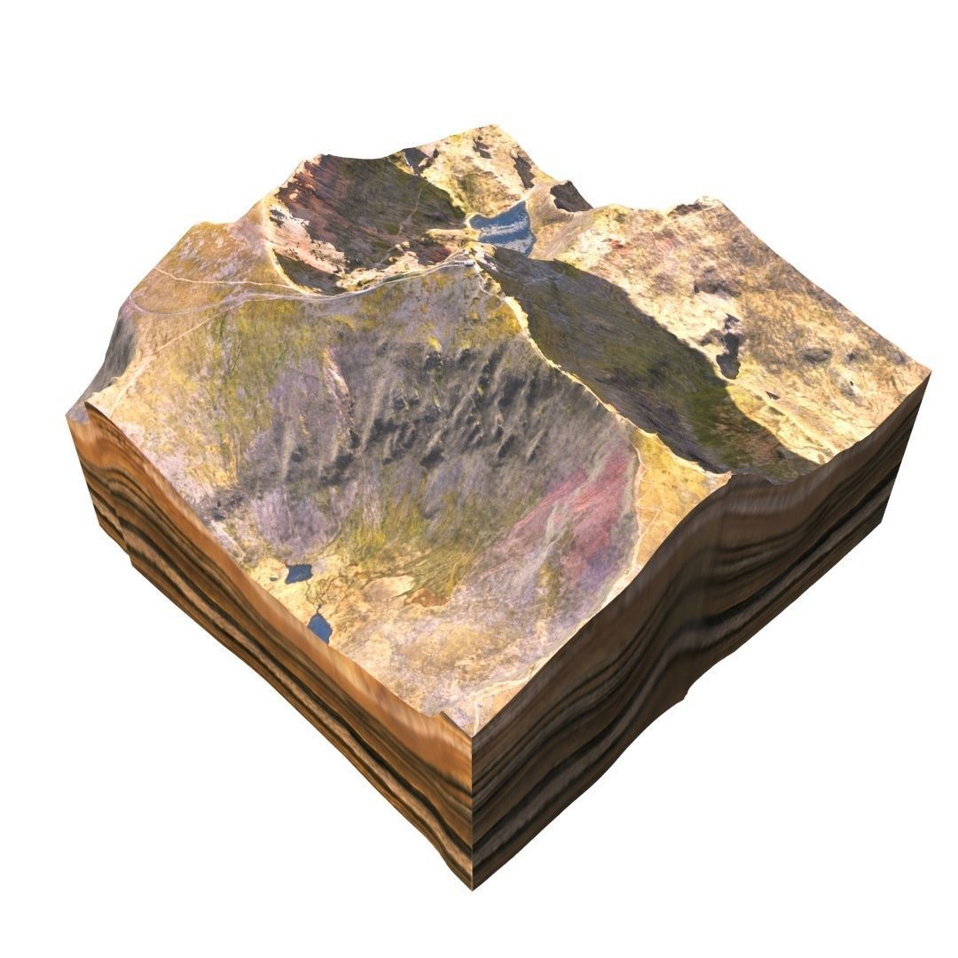 Mount Snowdon Peak - Low and High Poly Versions Low-poly 3D model_21