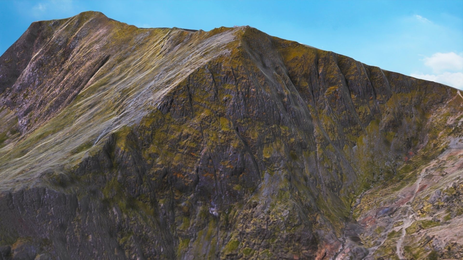 Mount Snowdon Peak - Low and High Poly Versions Low-poly 3D model_2