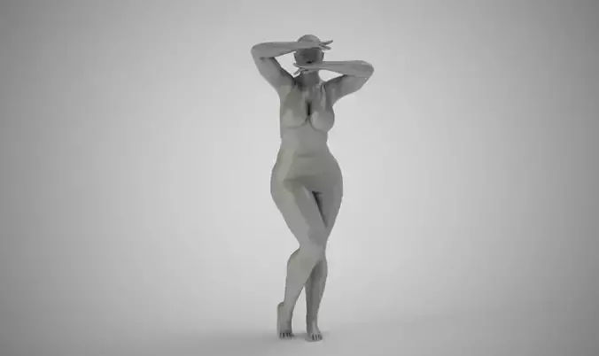 Enigmatic naked woman