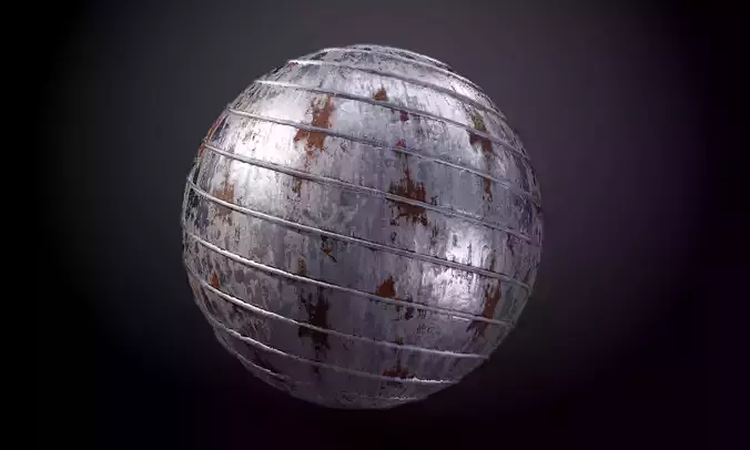 Rusty Metal Pipe Seamless PBR Texture