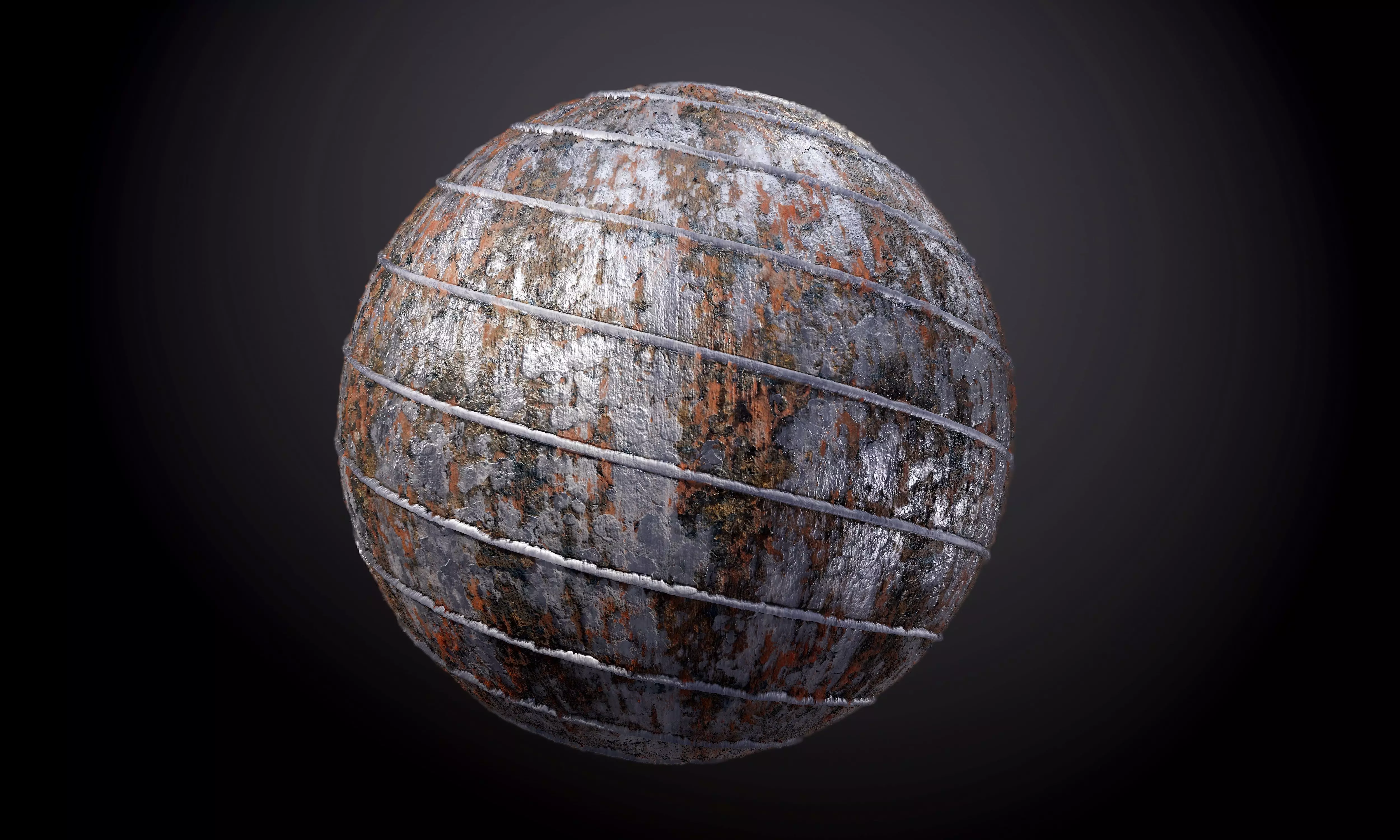 Metal Rusty Damaged Pipe Seamless PBR Texture Texture_0