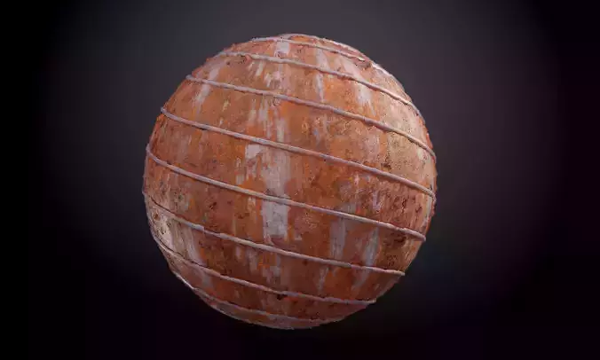 Metal Rusty Dirty Pipe Seamless PBR Texture