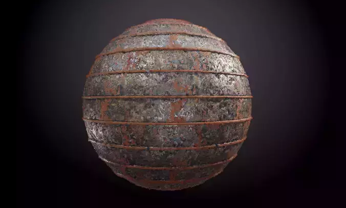 Metal Steel Rusted Pipe Seamless PBR Texture Texture