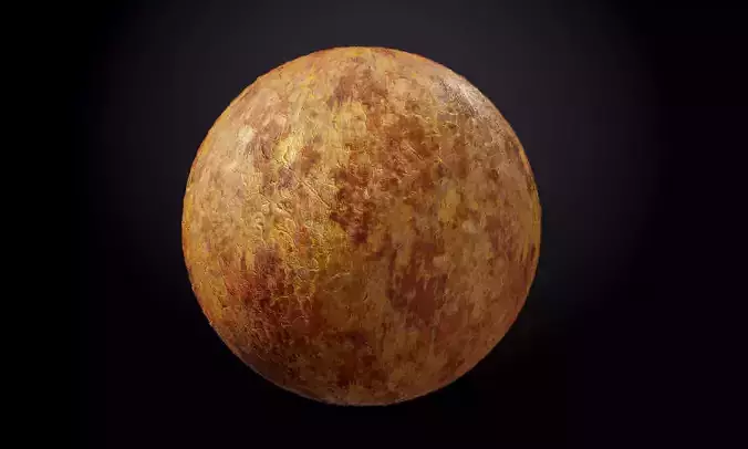 Metal Rusted Yellow Red Seamless PBR Texture 