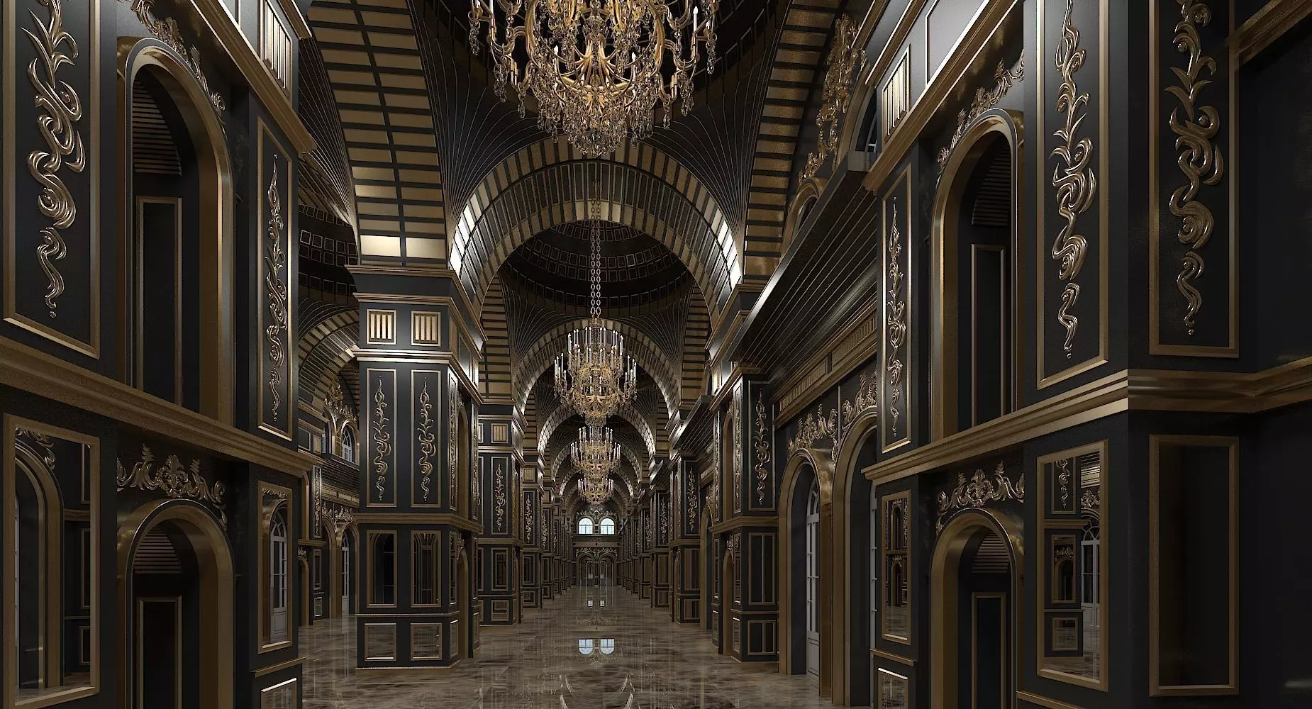 Classic Interior Scene 316 3D model