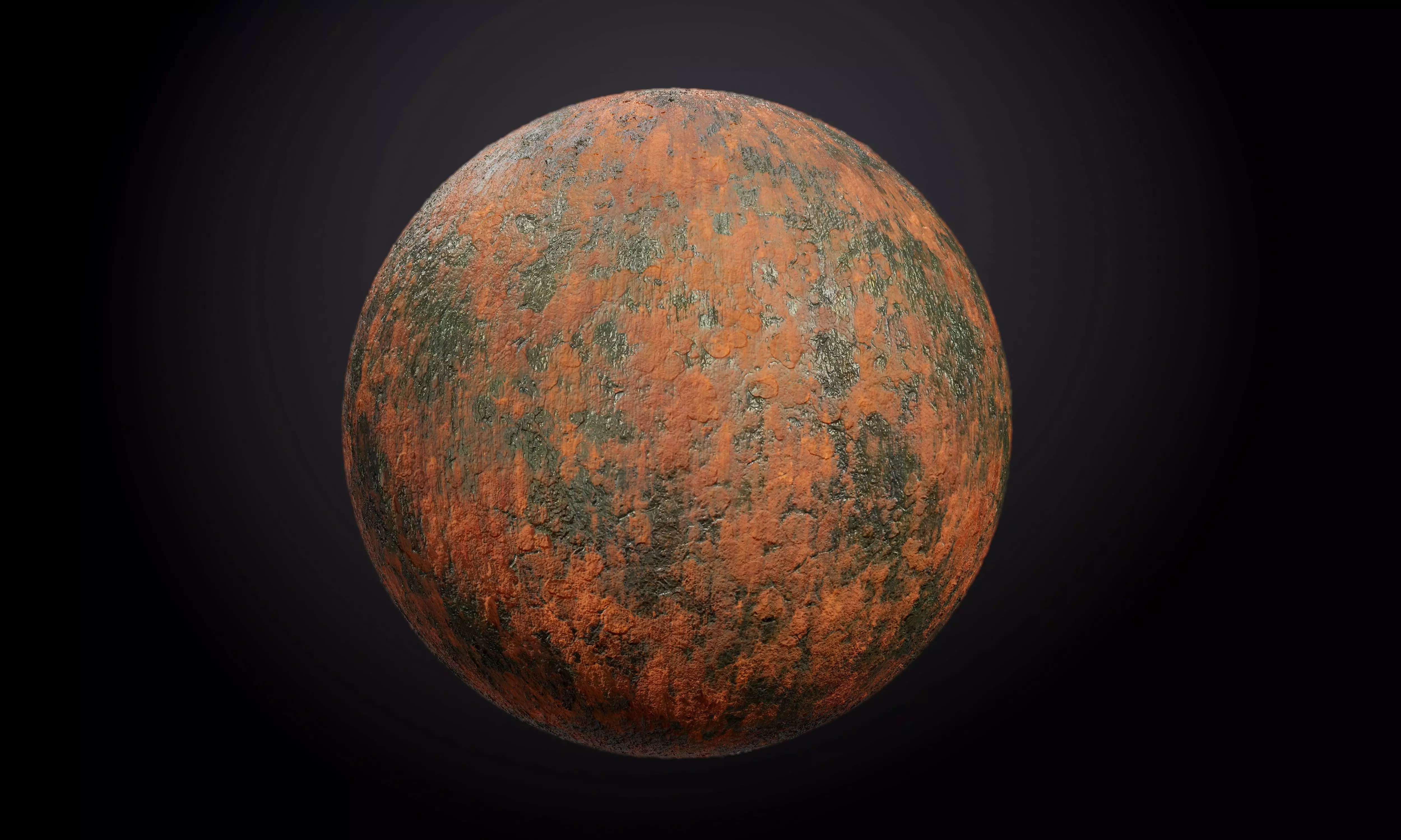 Metal Steel Rusted Green Red Seamless PBR Texture Texture_0